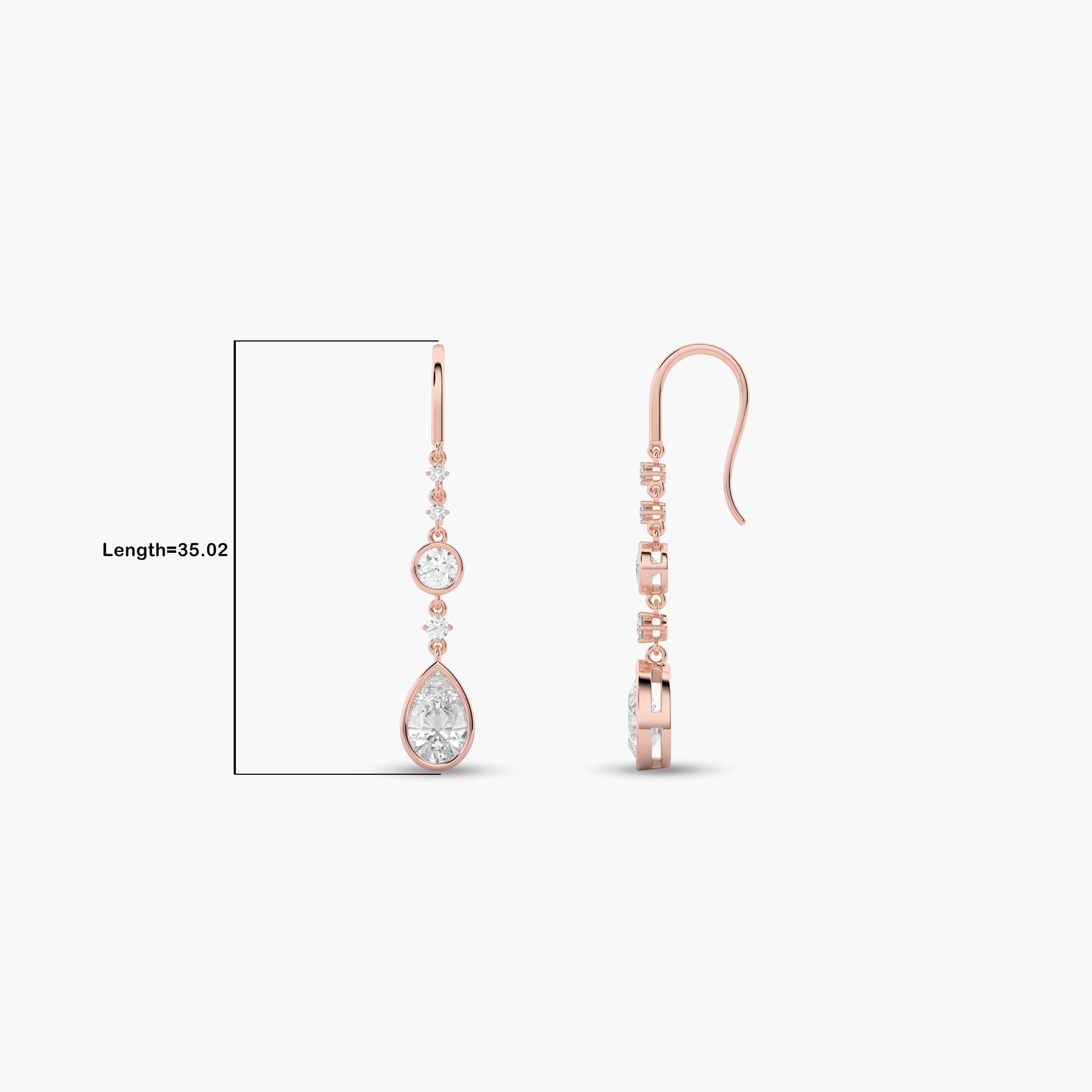 drop down diamond earrings