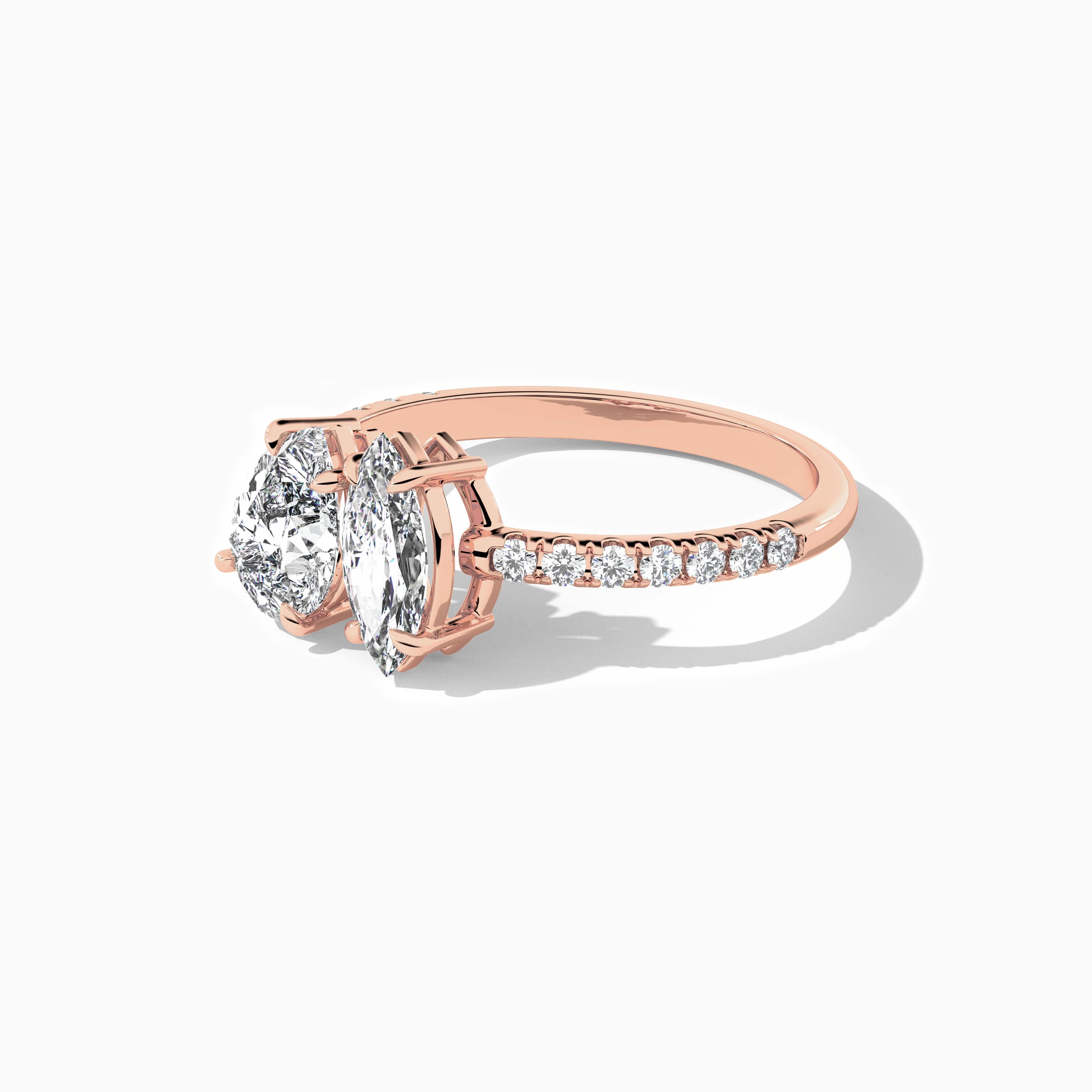 Pear And Marquise Cut Moissanite Ring