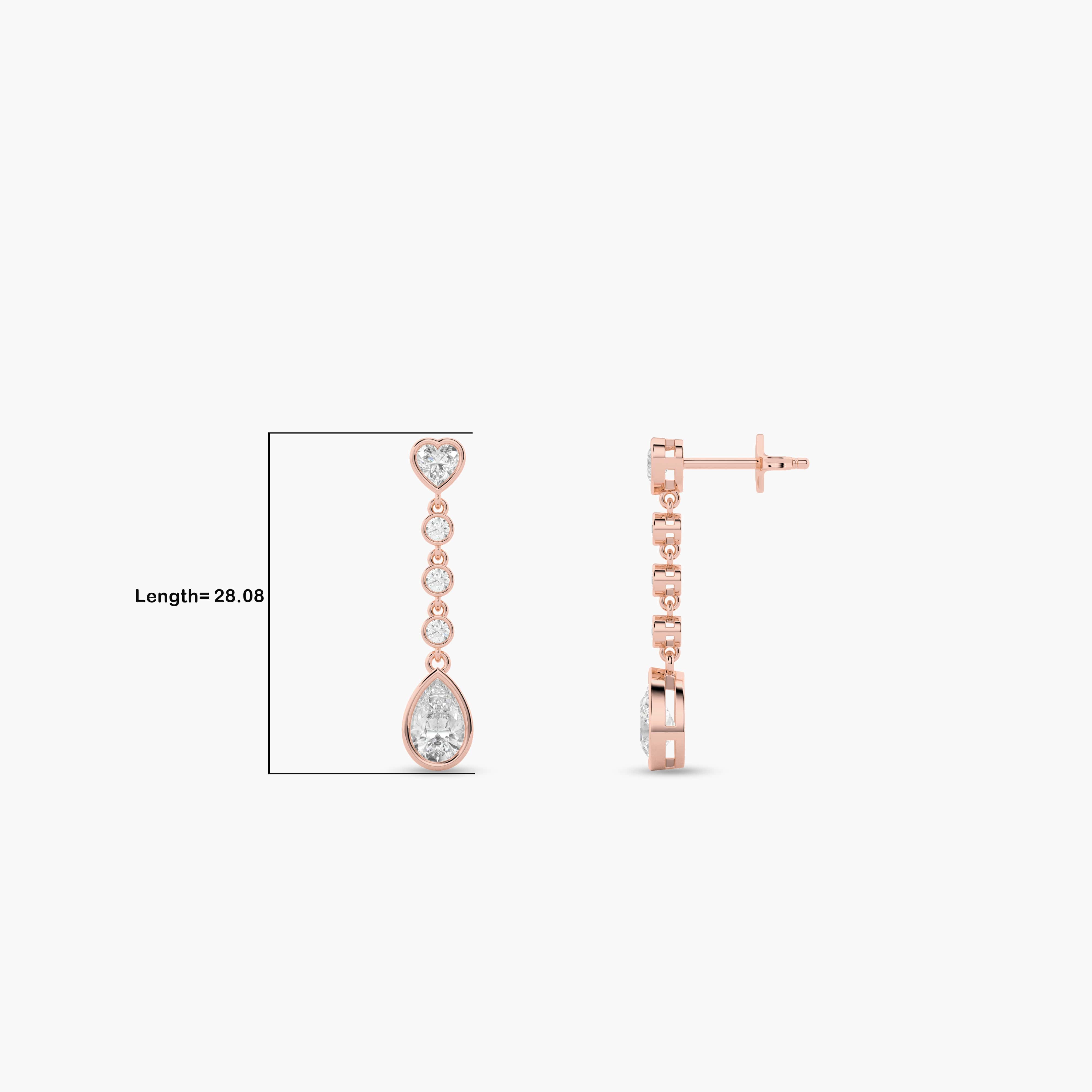 drop diamond earrings gold