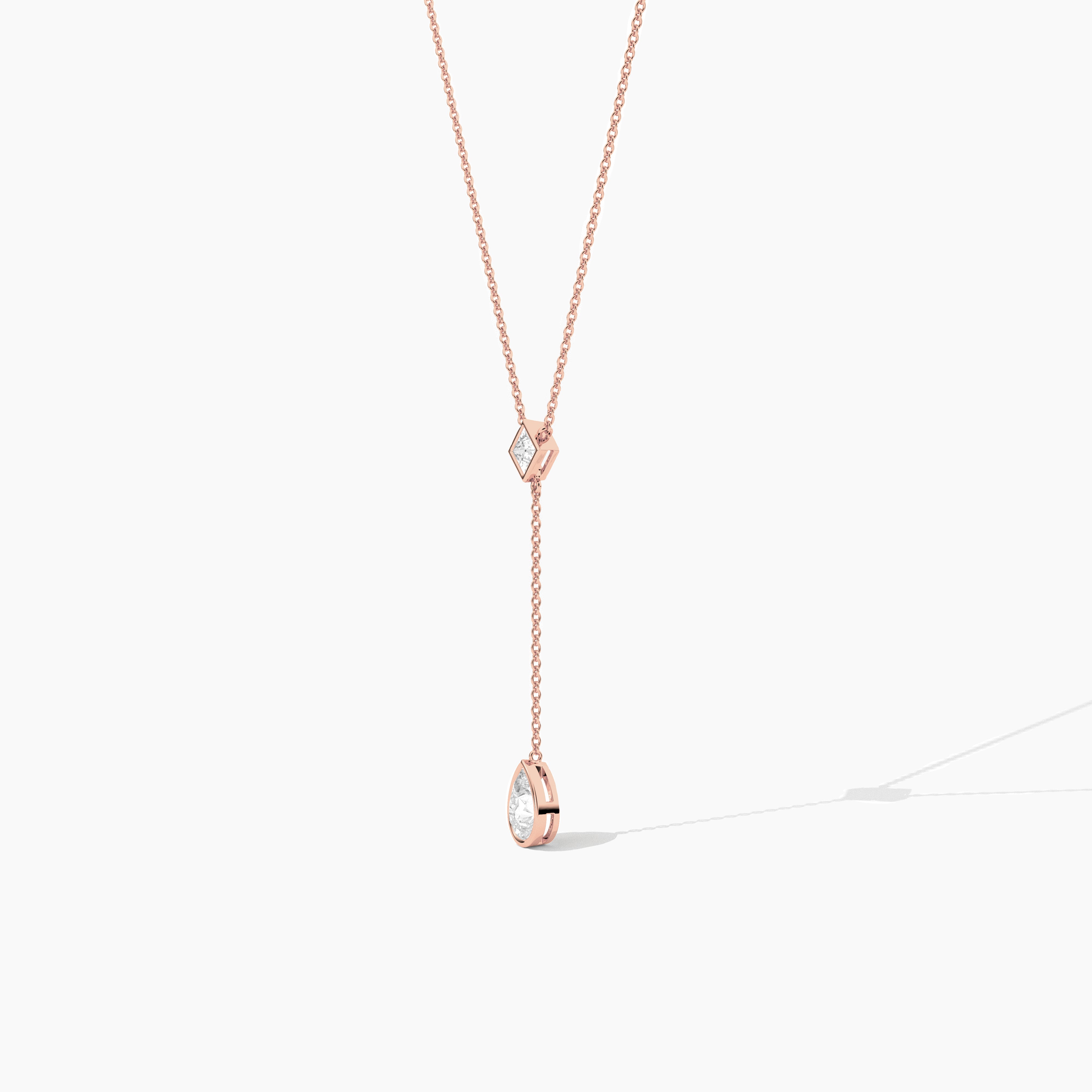 rose gold diamond necklace 