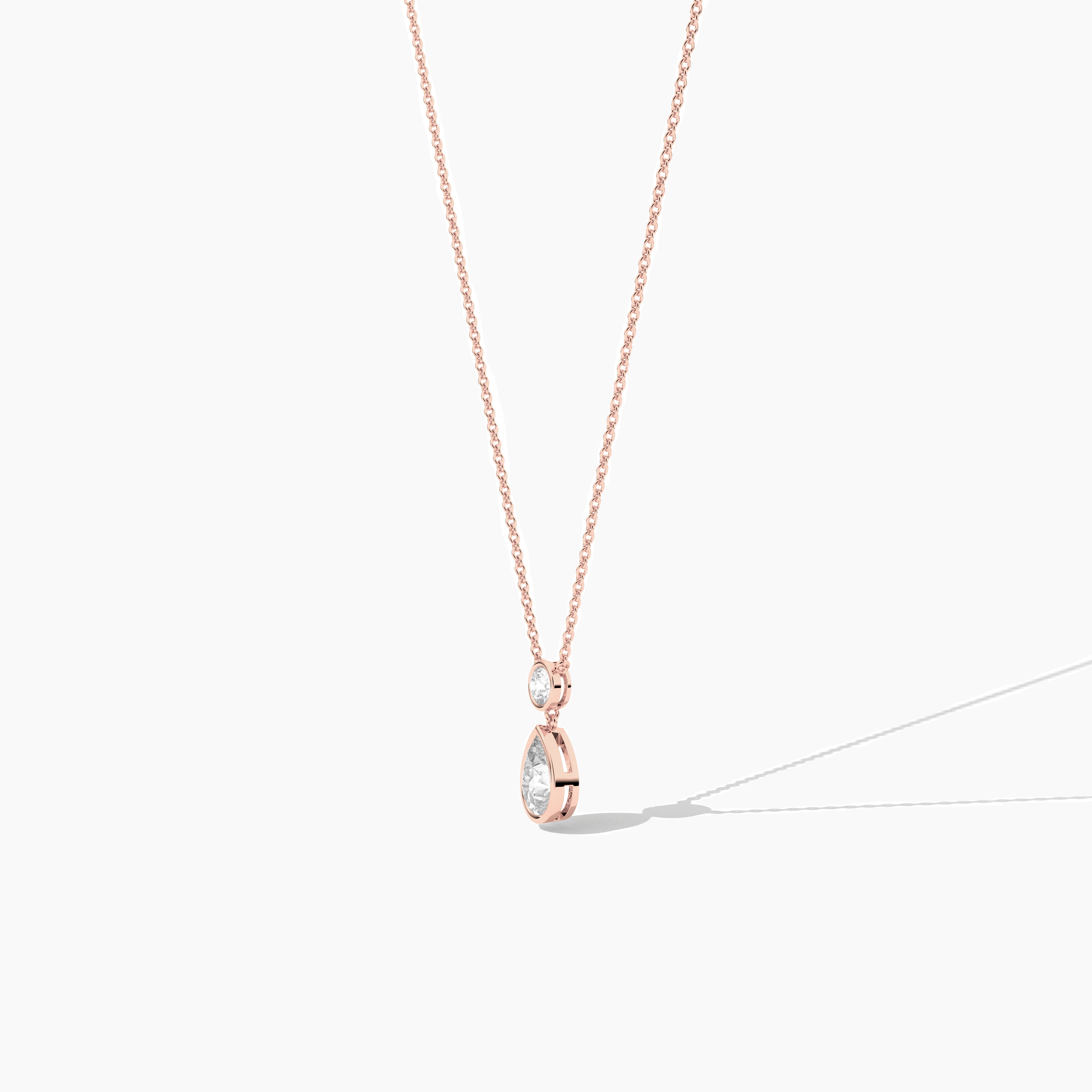 rose gold moissanite diamond fashion necklace 