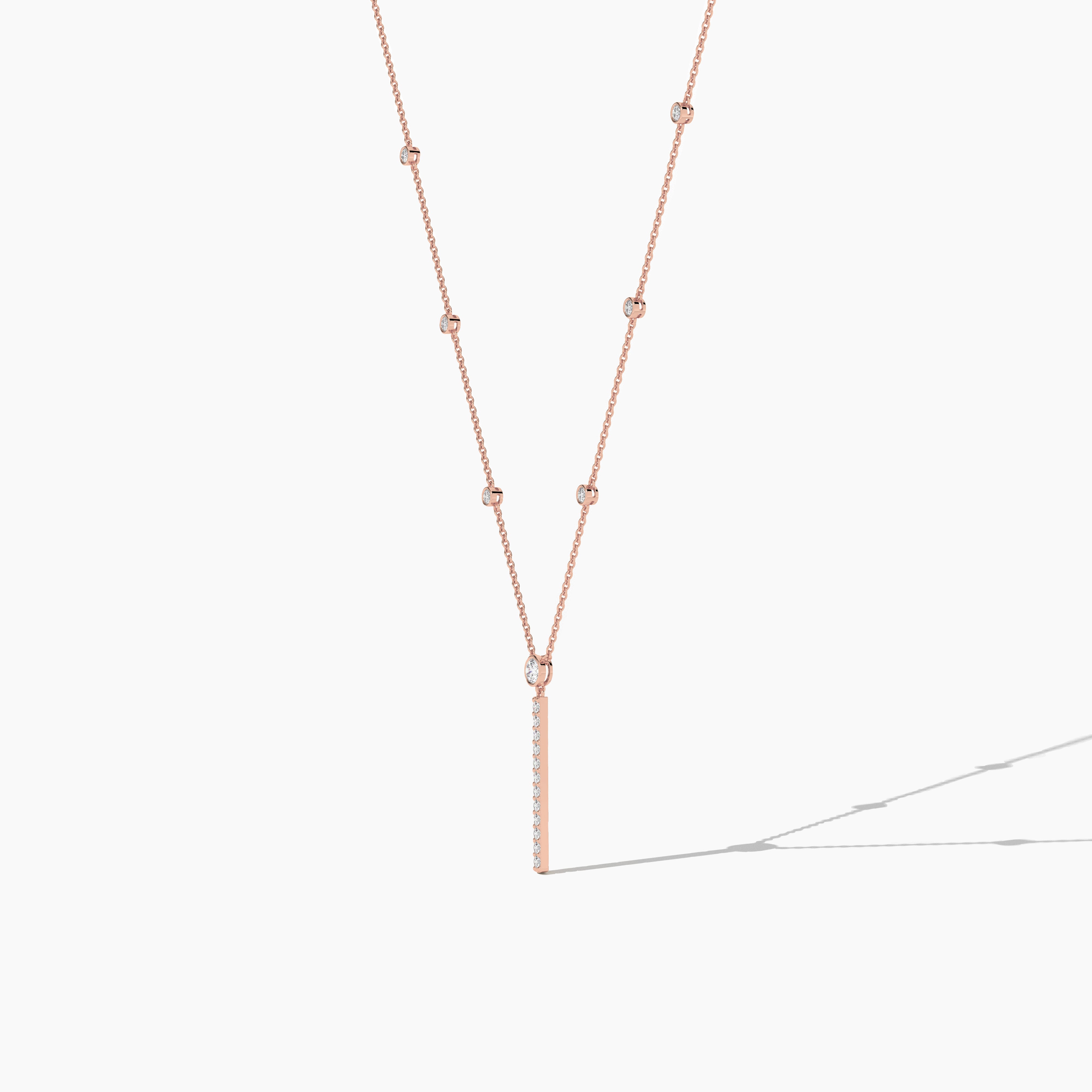 bar diamond necklace