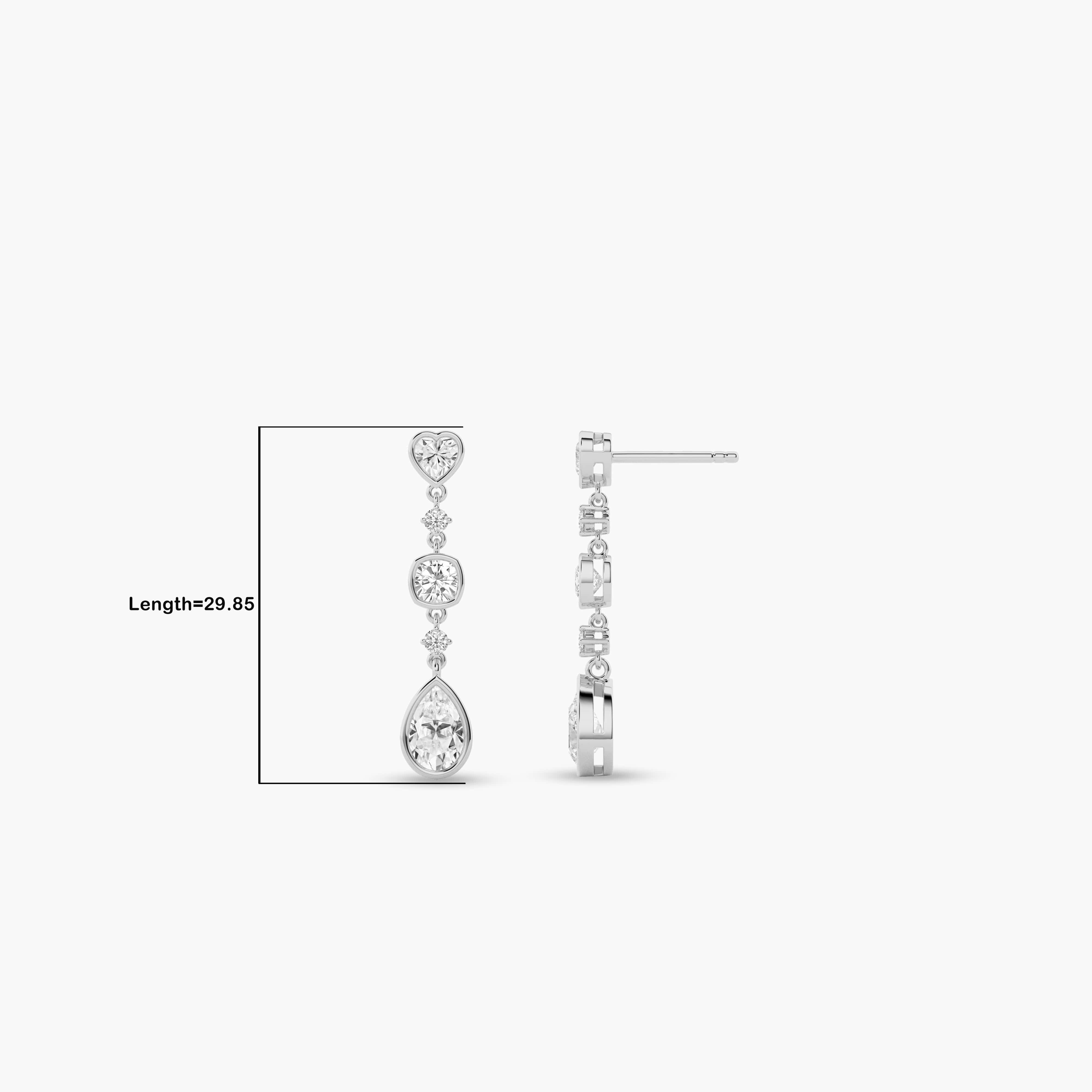 diamond and gold drop earrings