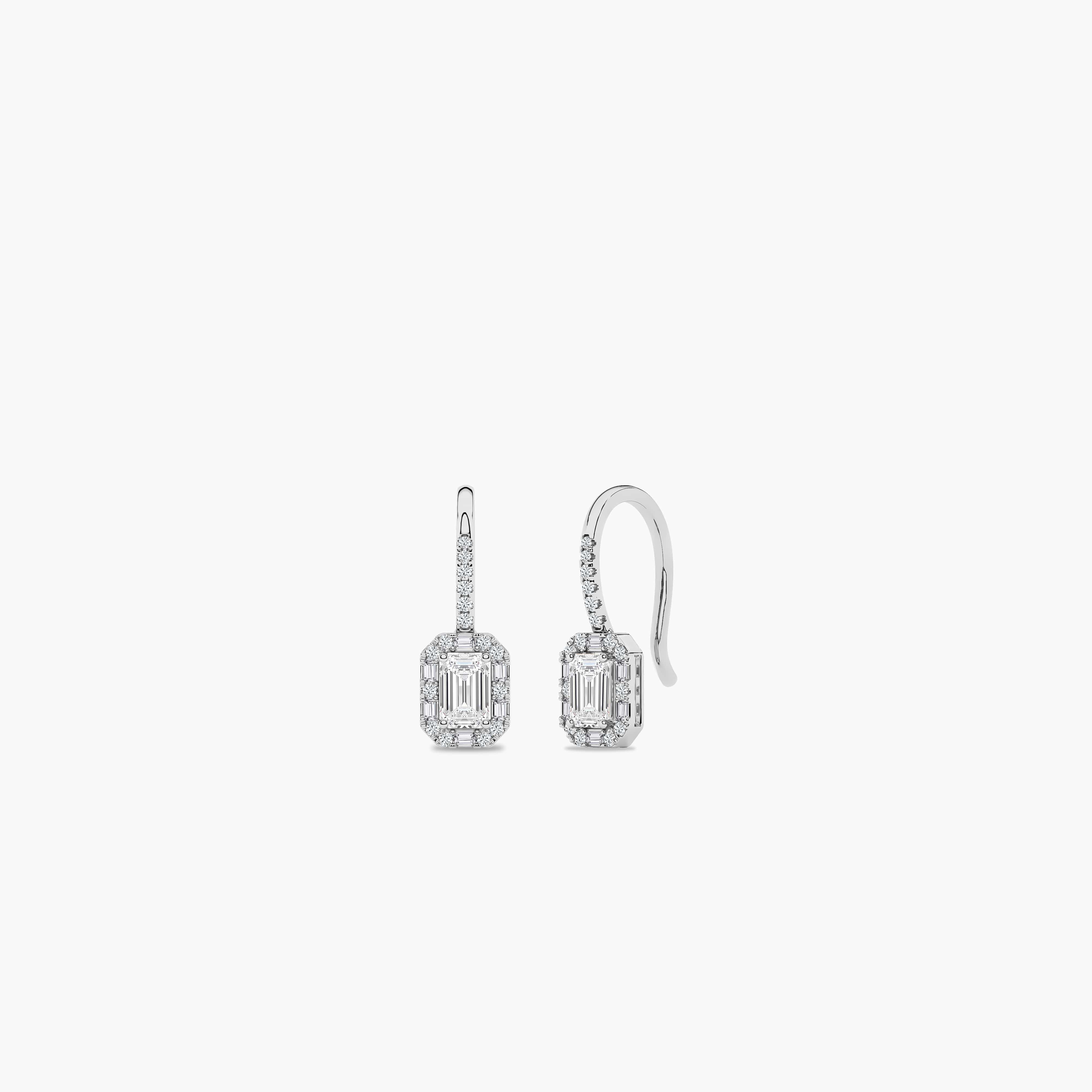 hanging diamond earrings