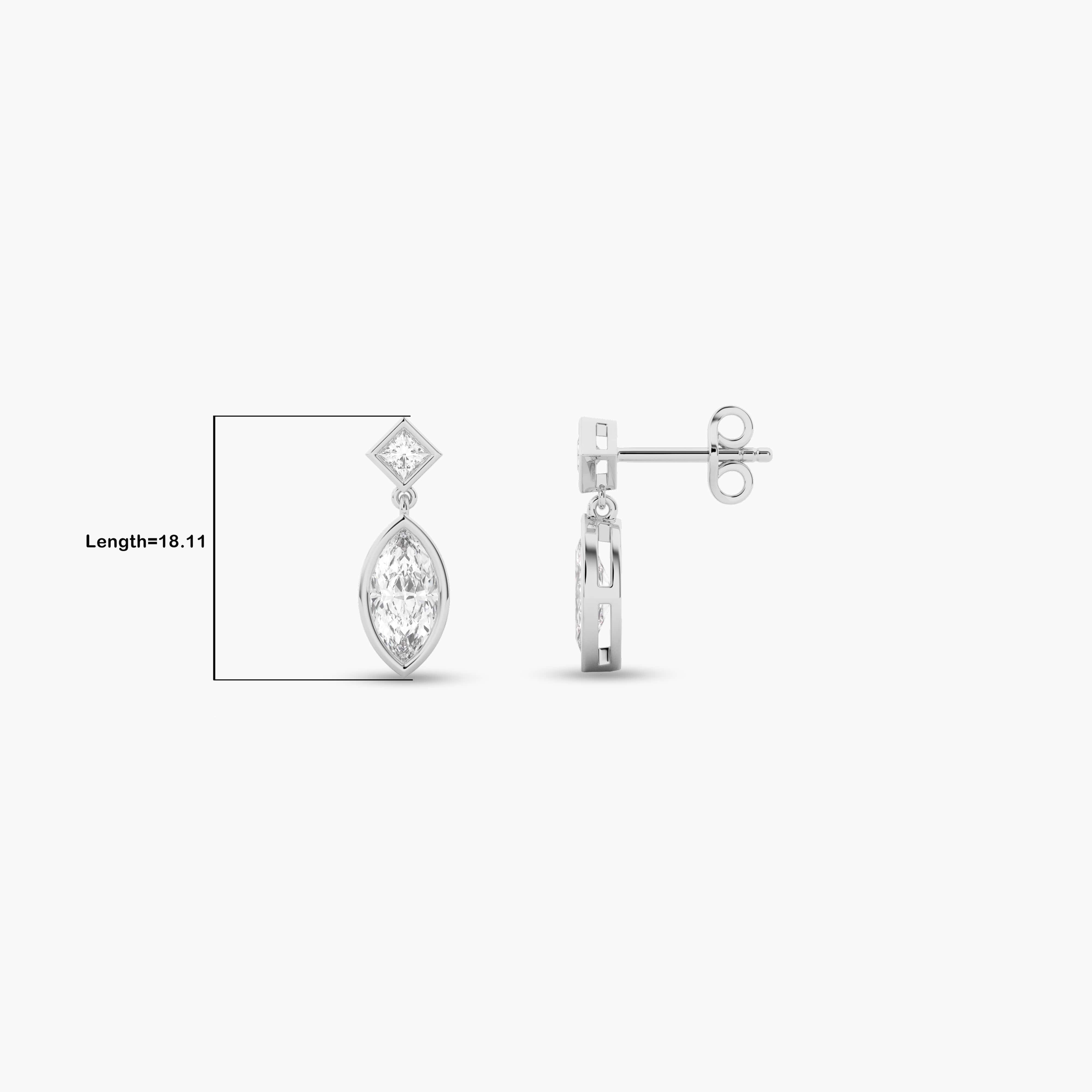 diamond drop earrings white gold