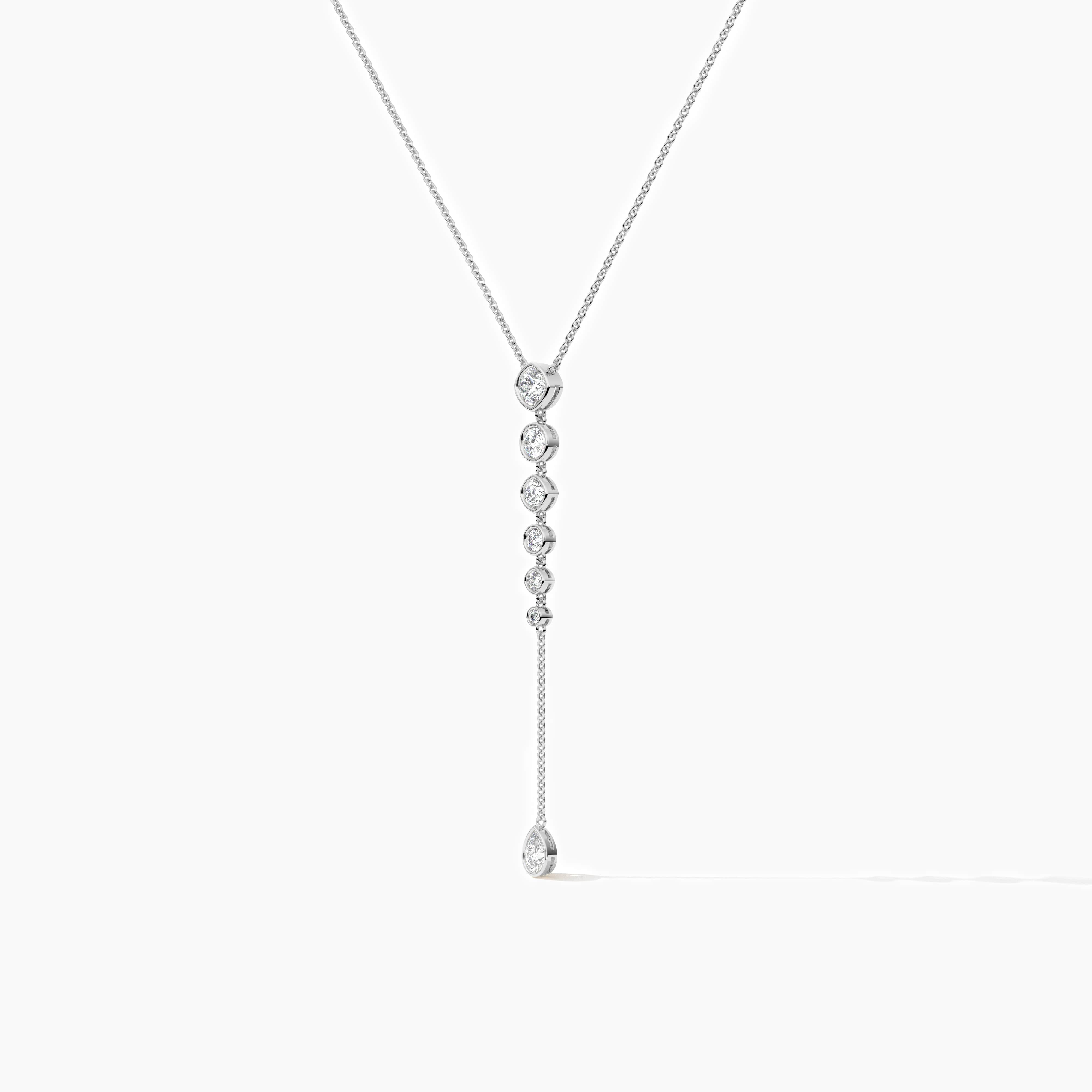 White gold diamond necklace 