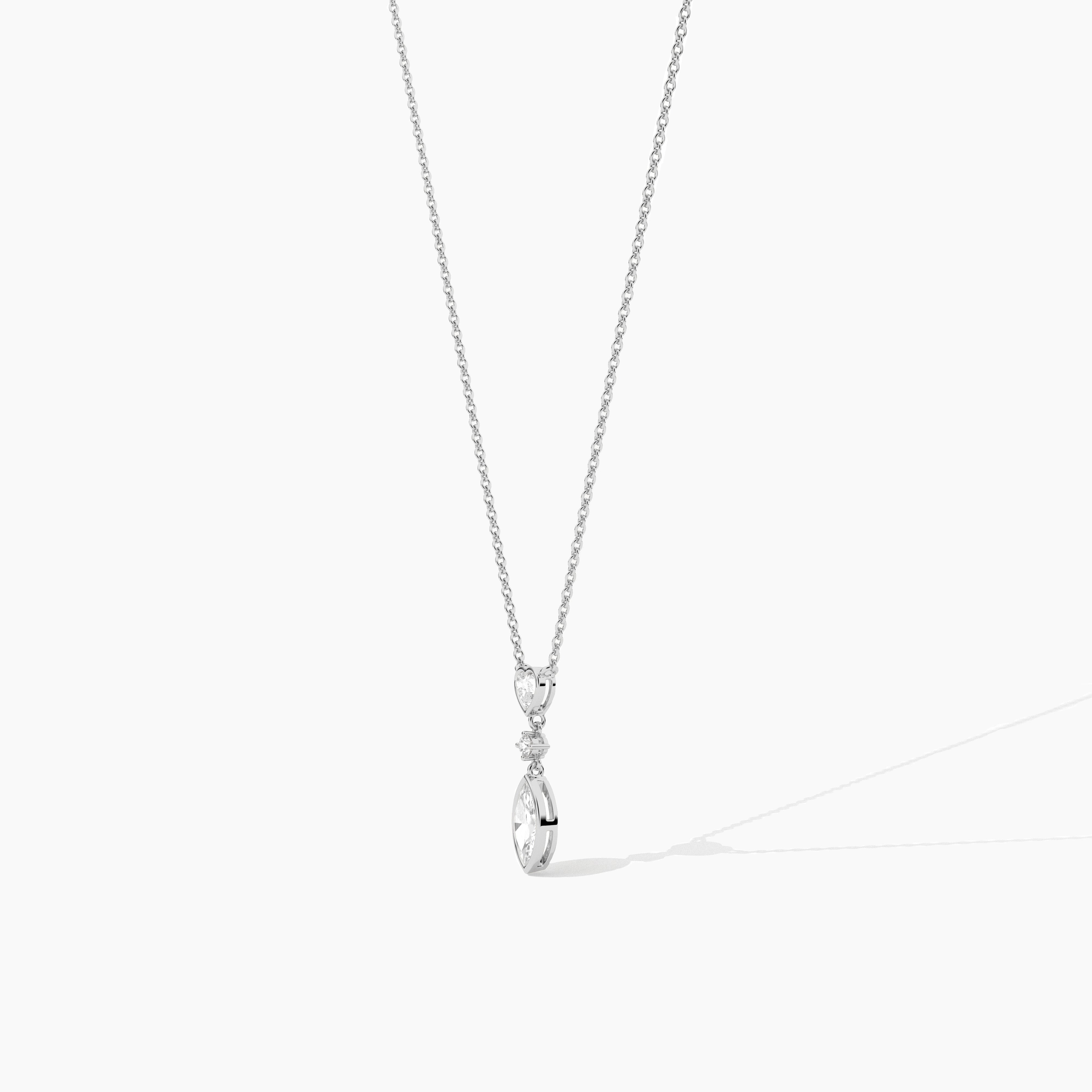 white gold moissanite diamond necklace 