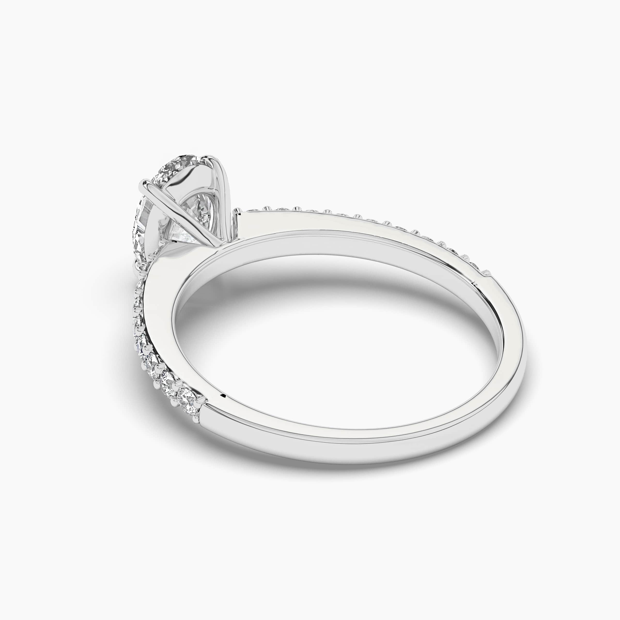 Silver-Solitaire Engagement Ring​