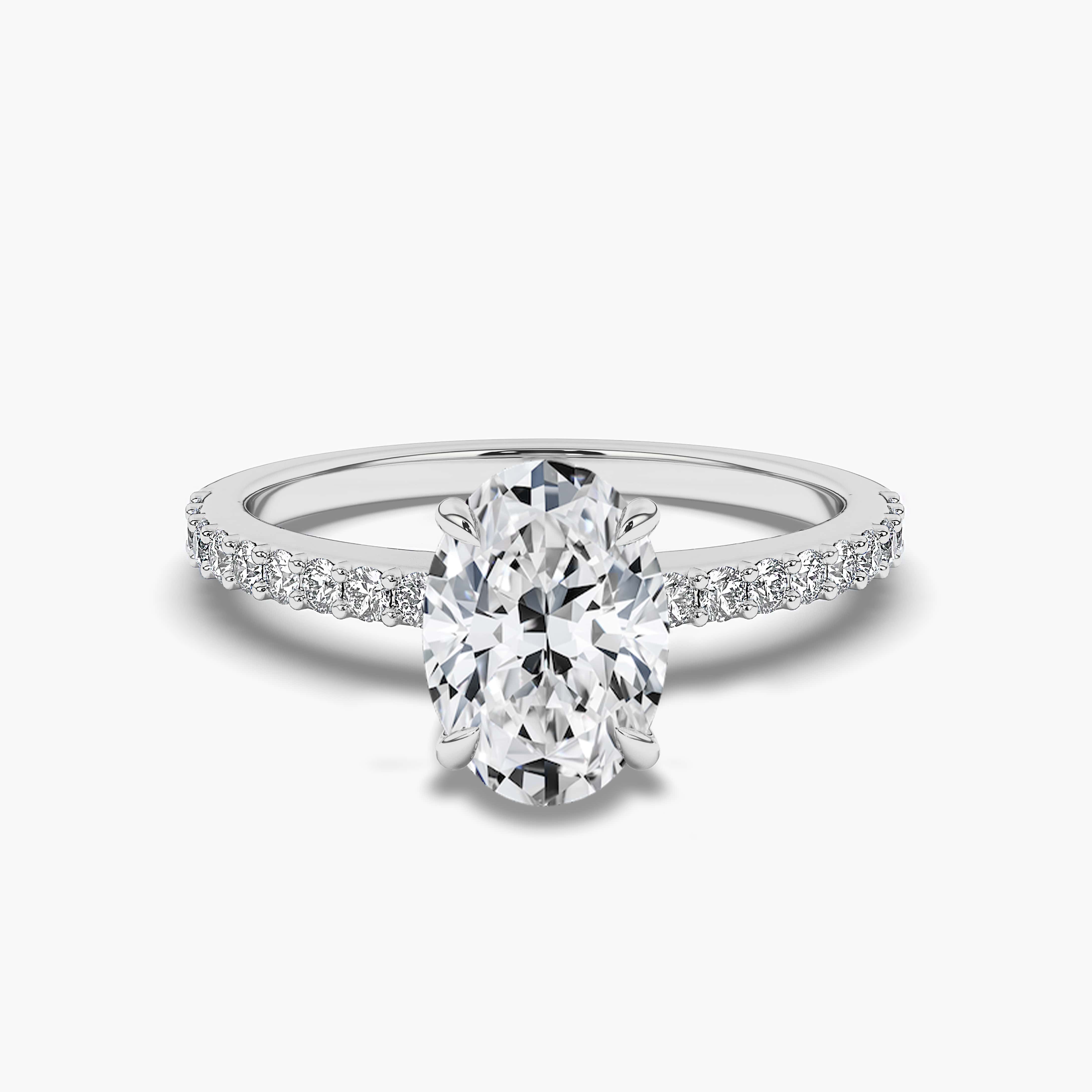 Silver Solitaire Engagement Ring​