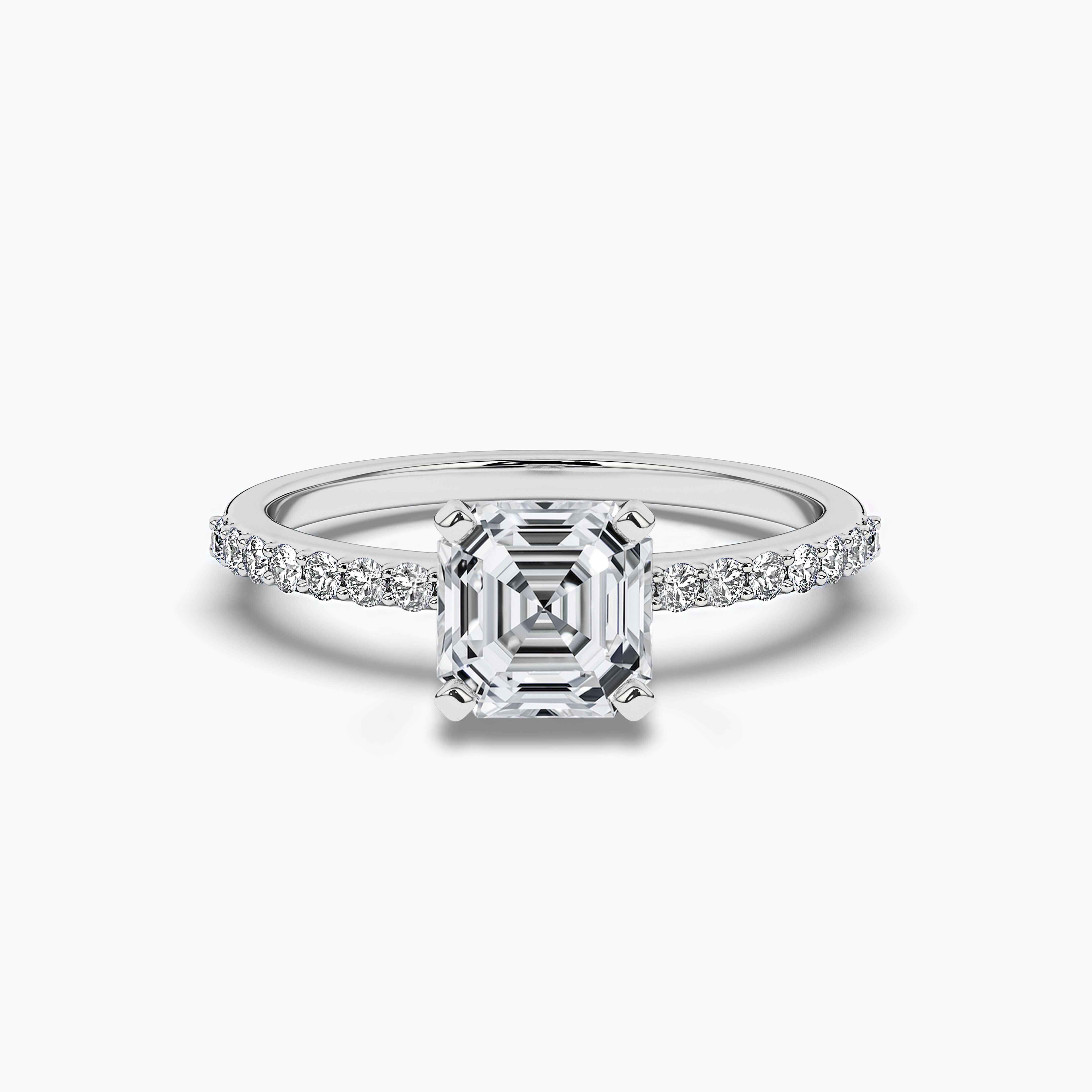 Solitaire With Side Accents Engagement Ring​