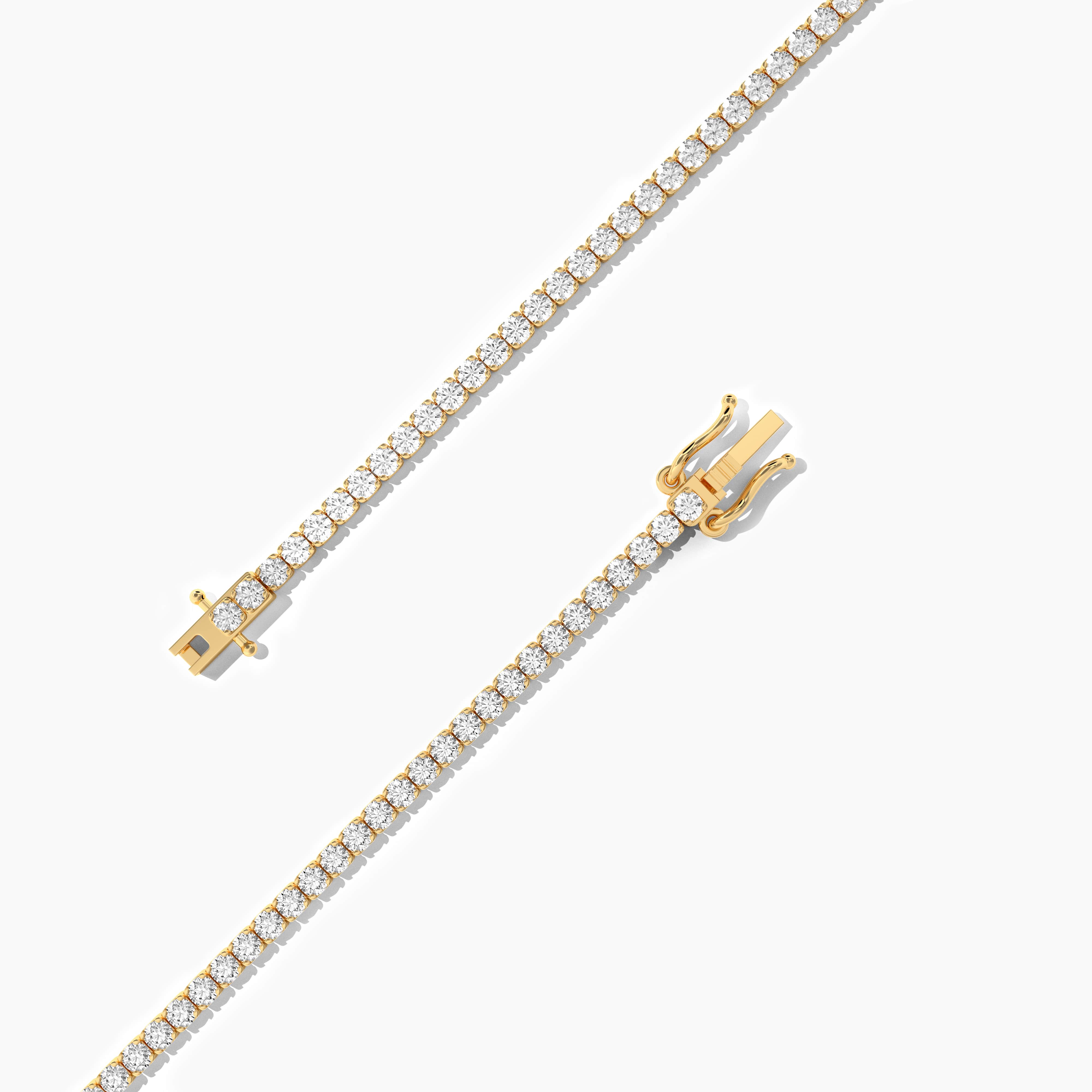 diamond tennis necklace gold