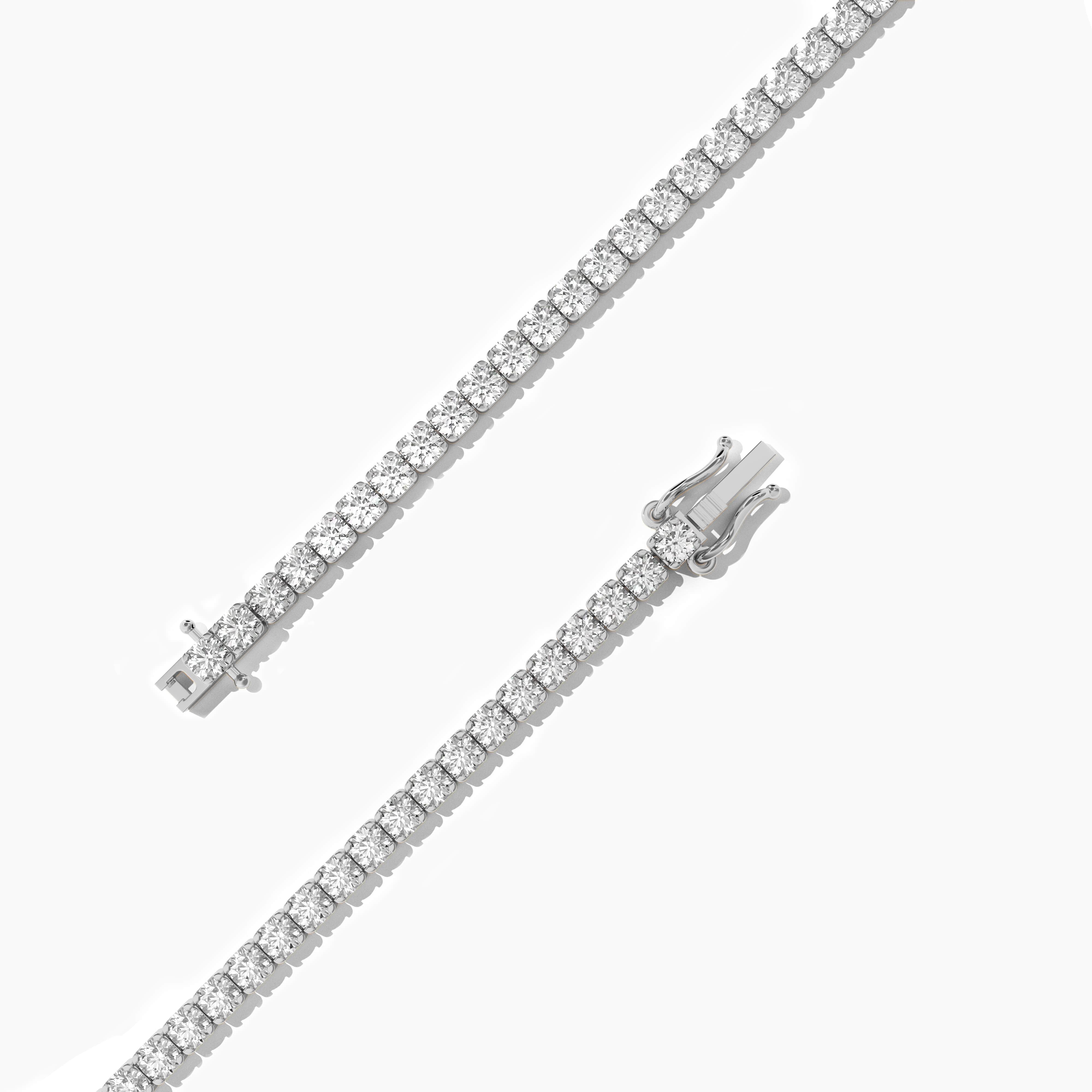 tennis bracelet in white gold