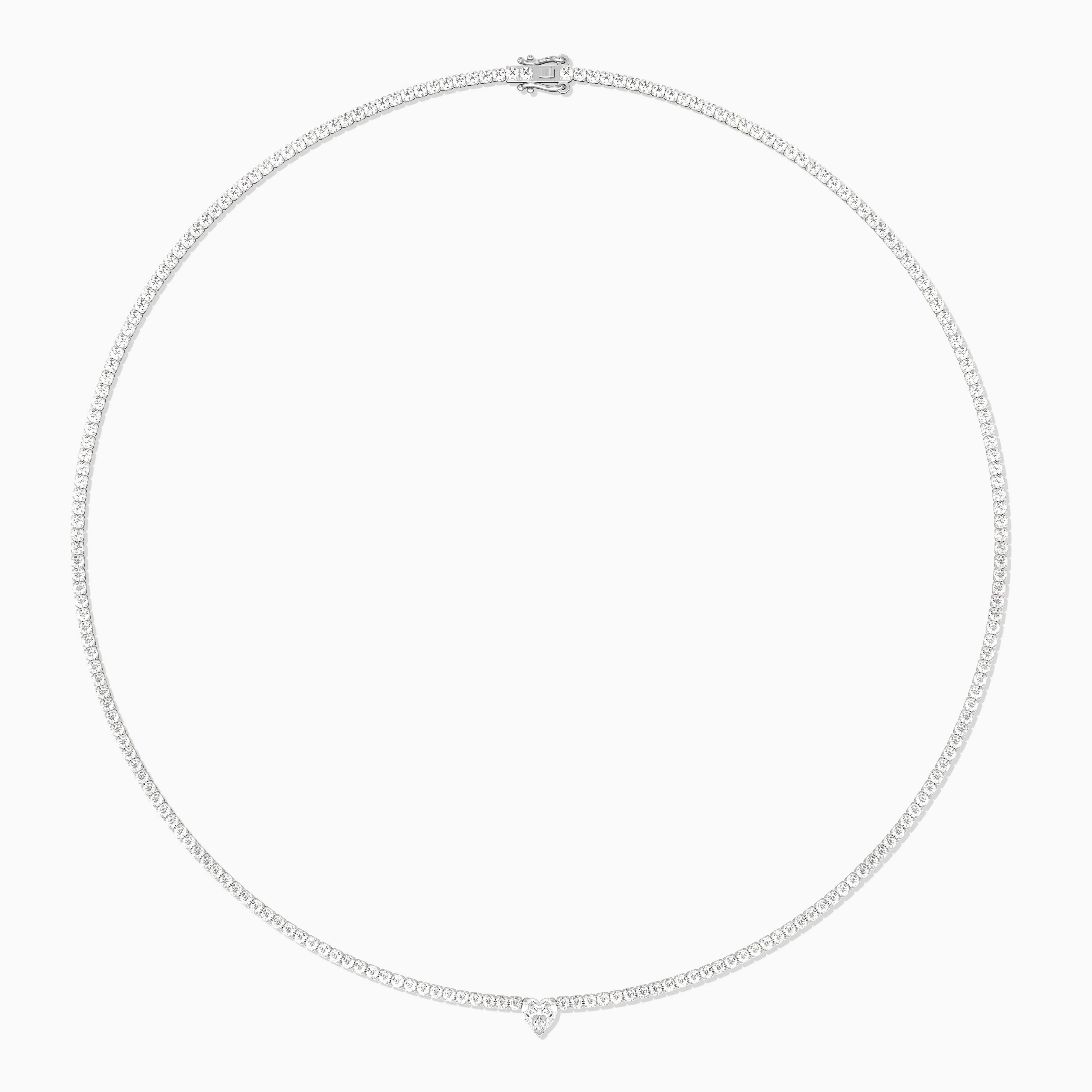 womens diamond tennis necklace