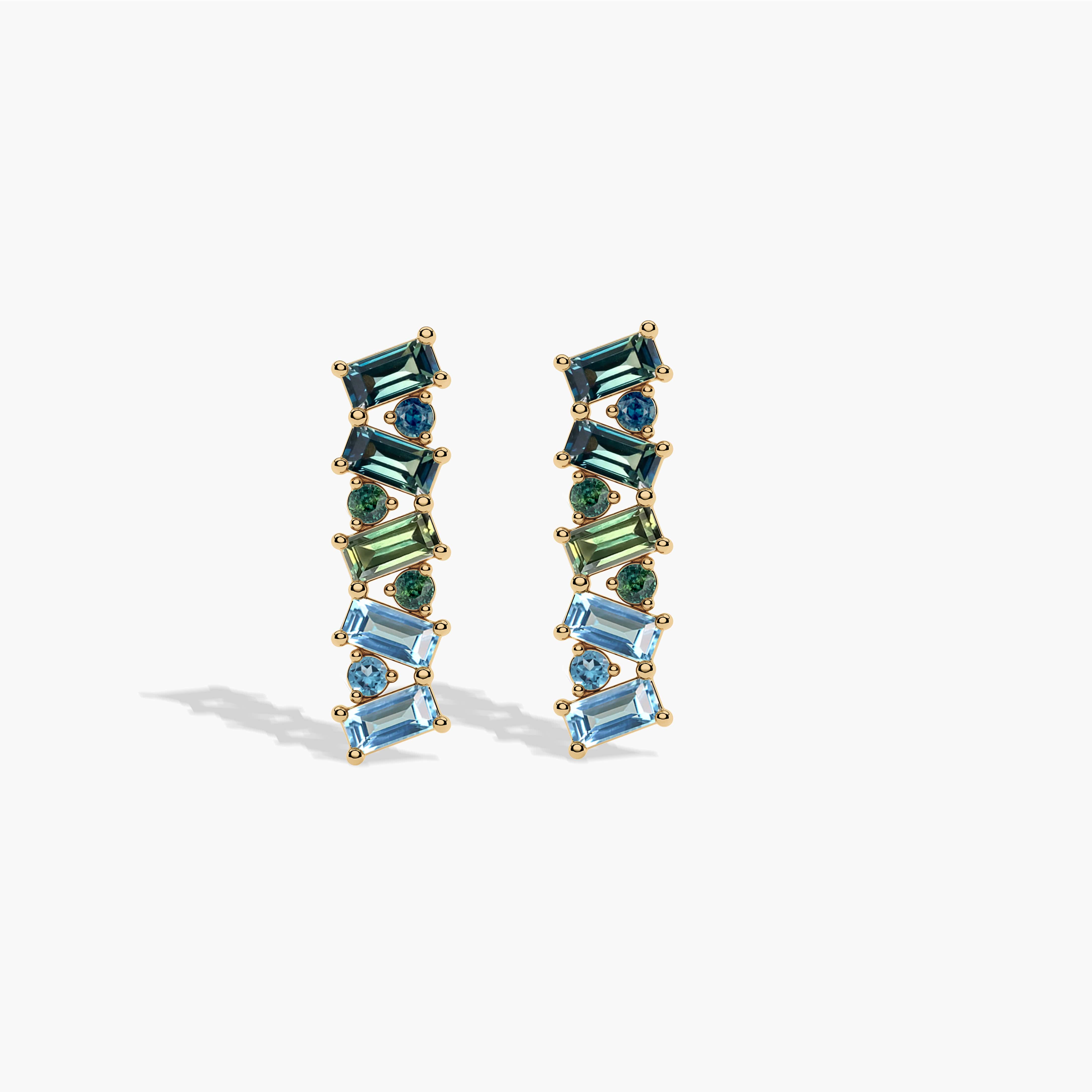 diamond bar stud earrings