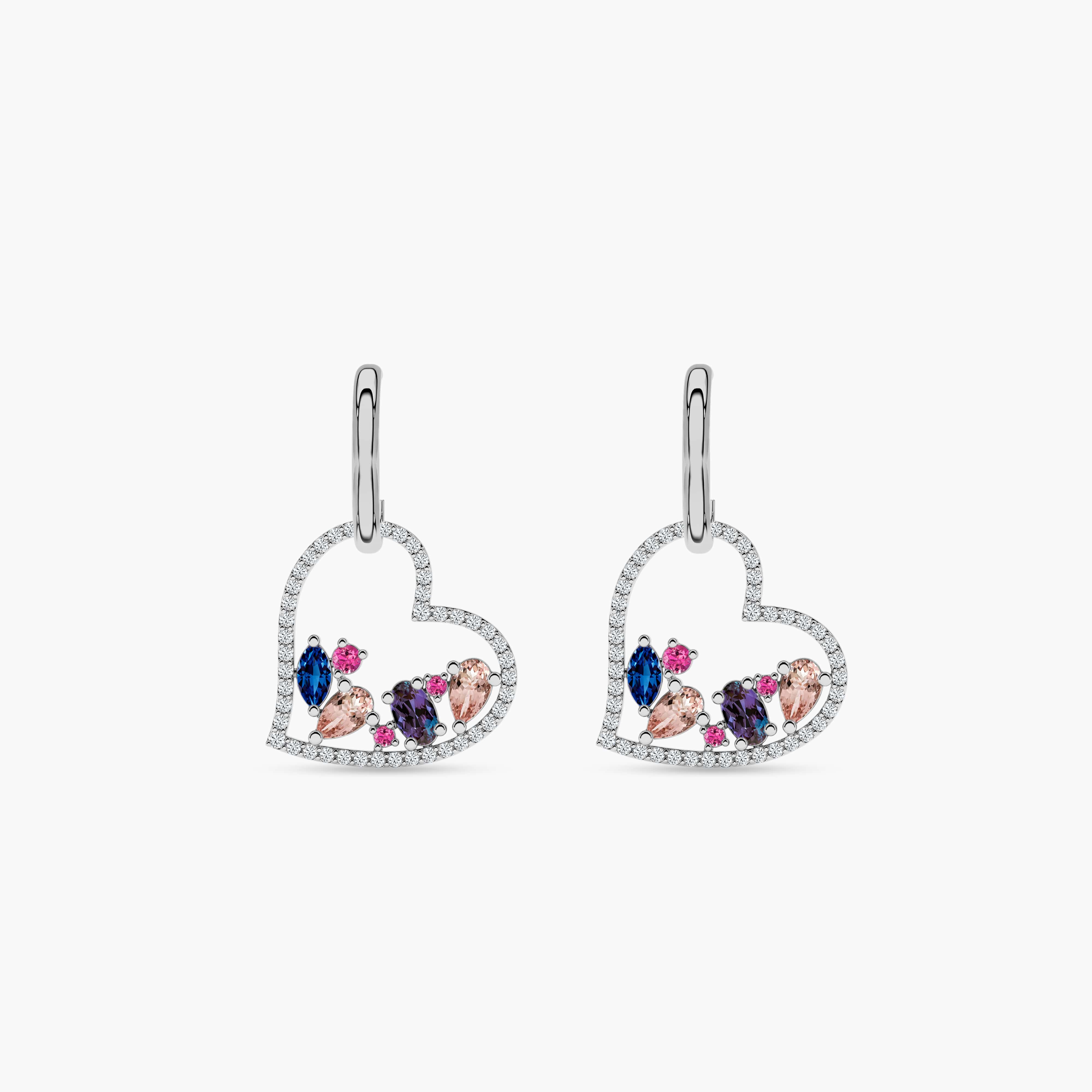 multicolor hoop earrings