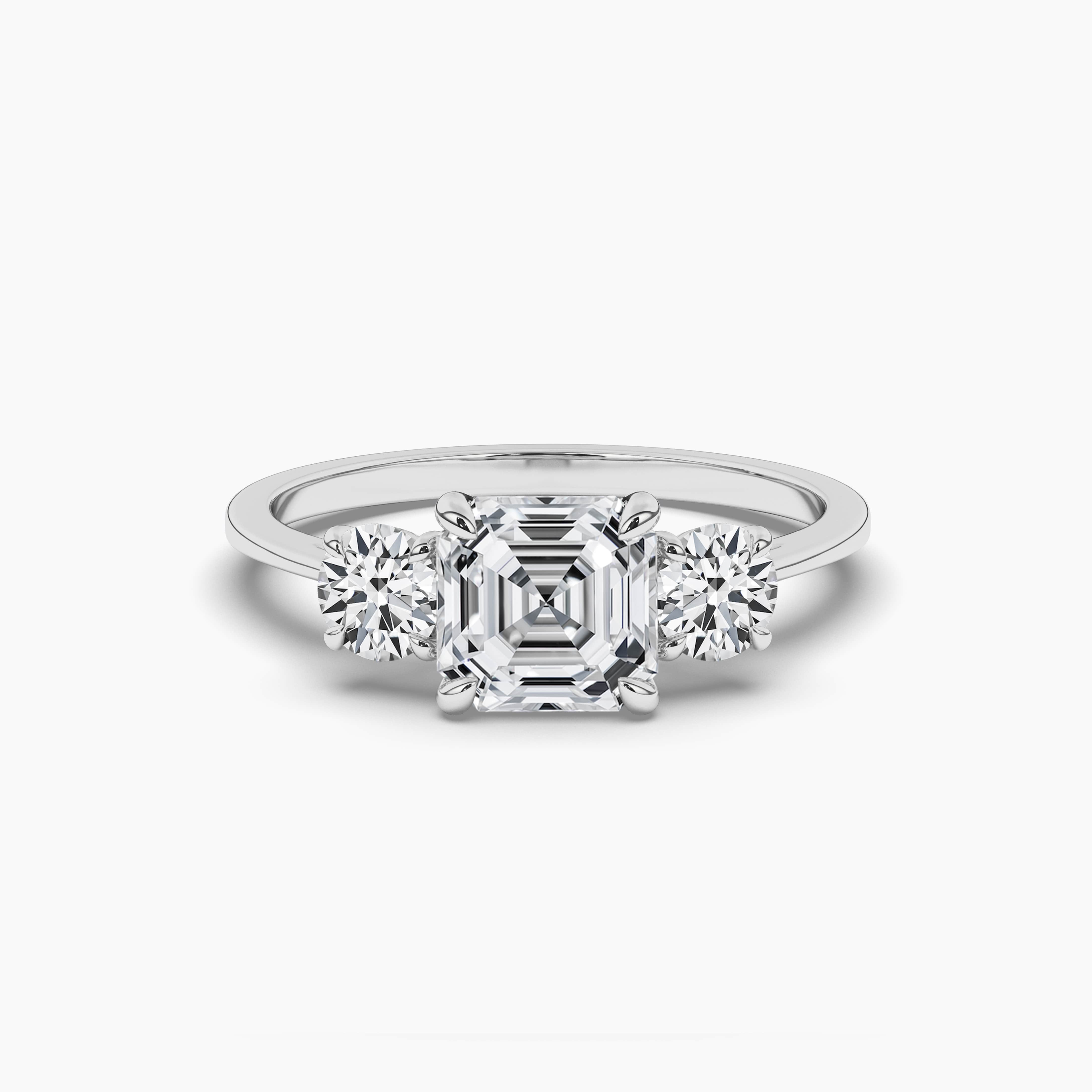 Three Stone Sterling Silver Ring​
