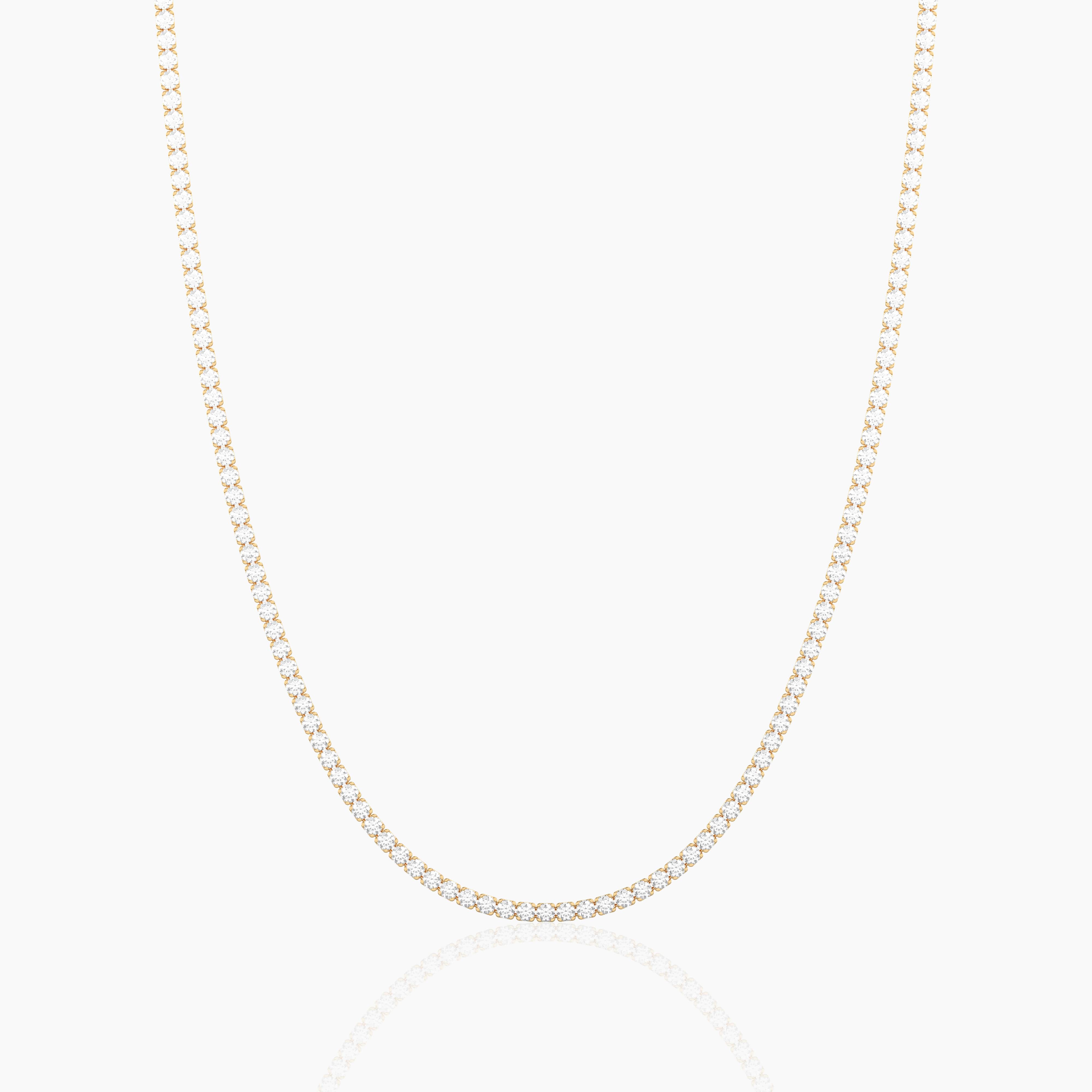 diamond tennis necklace gold