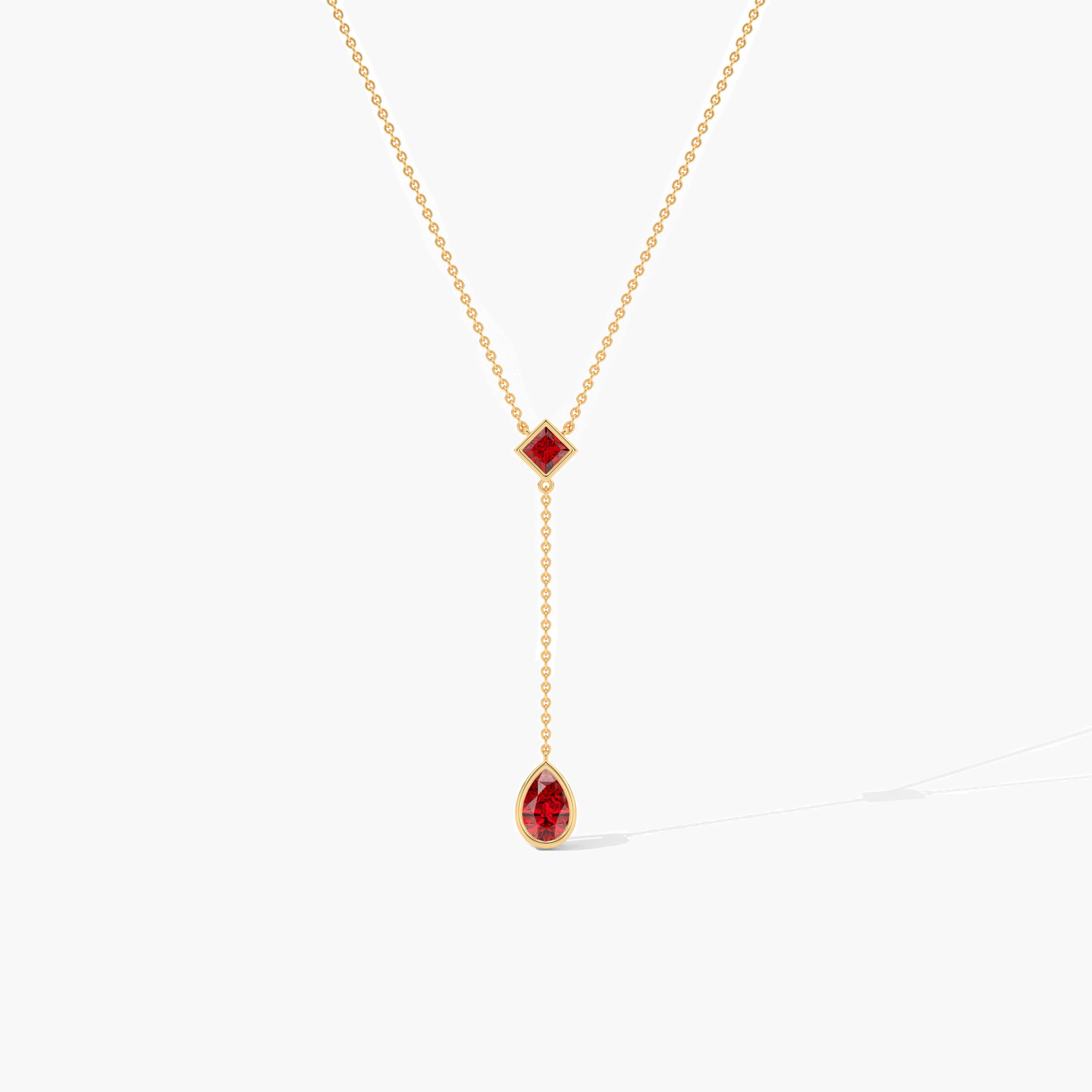 yellow gold gemstone necklace