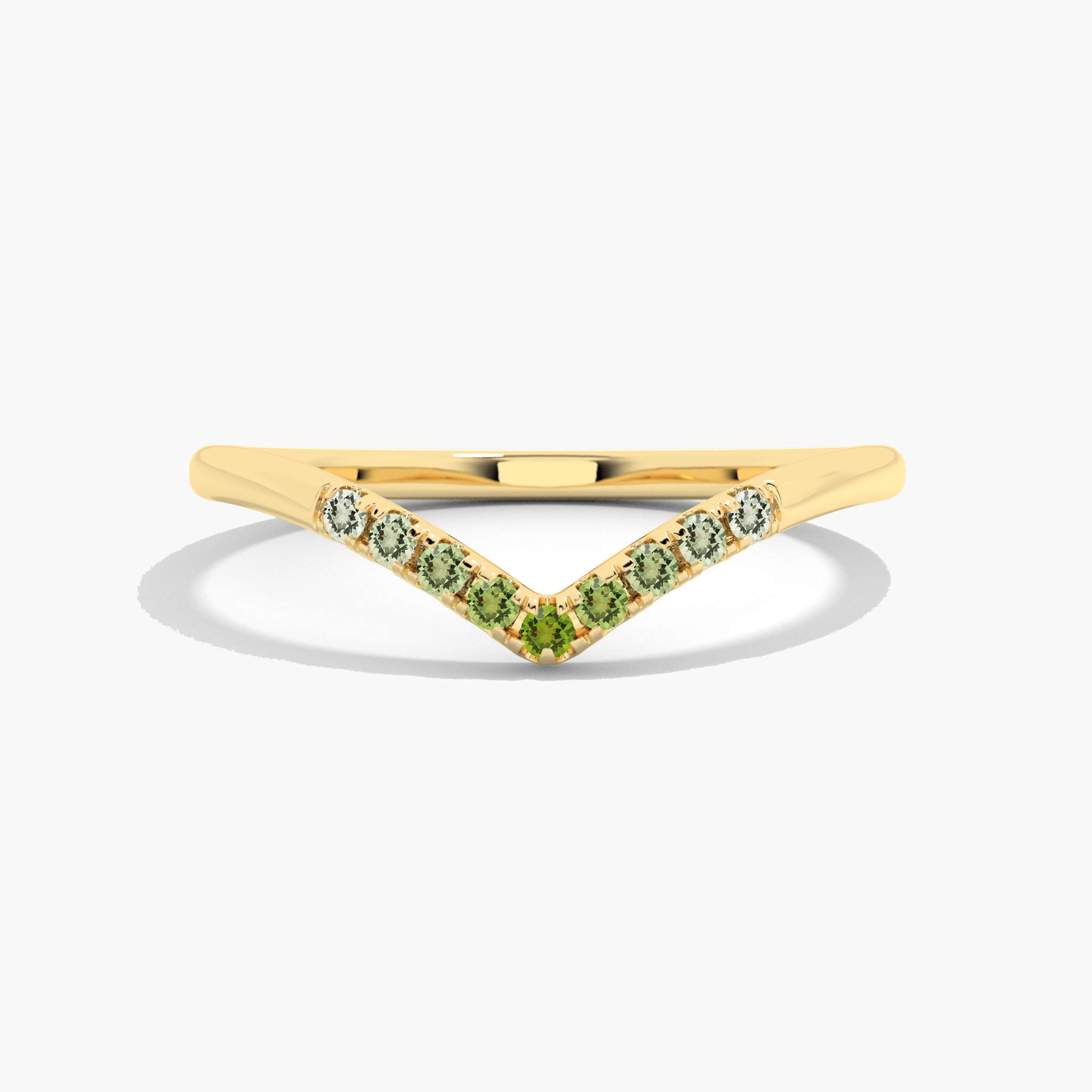 Curved Diamond Wedding Ring For Women