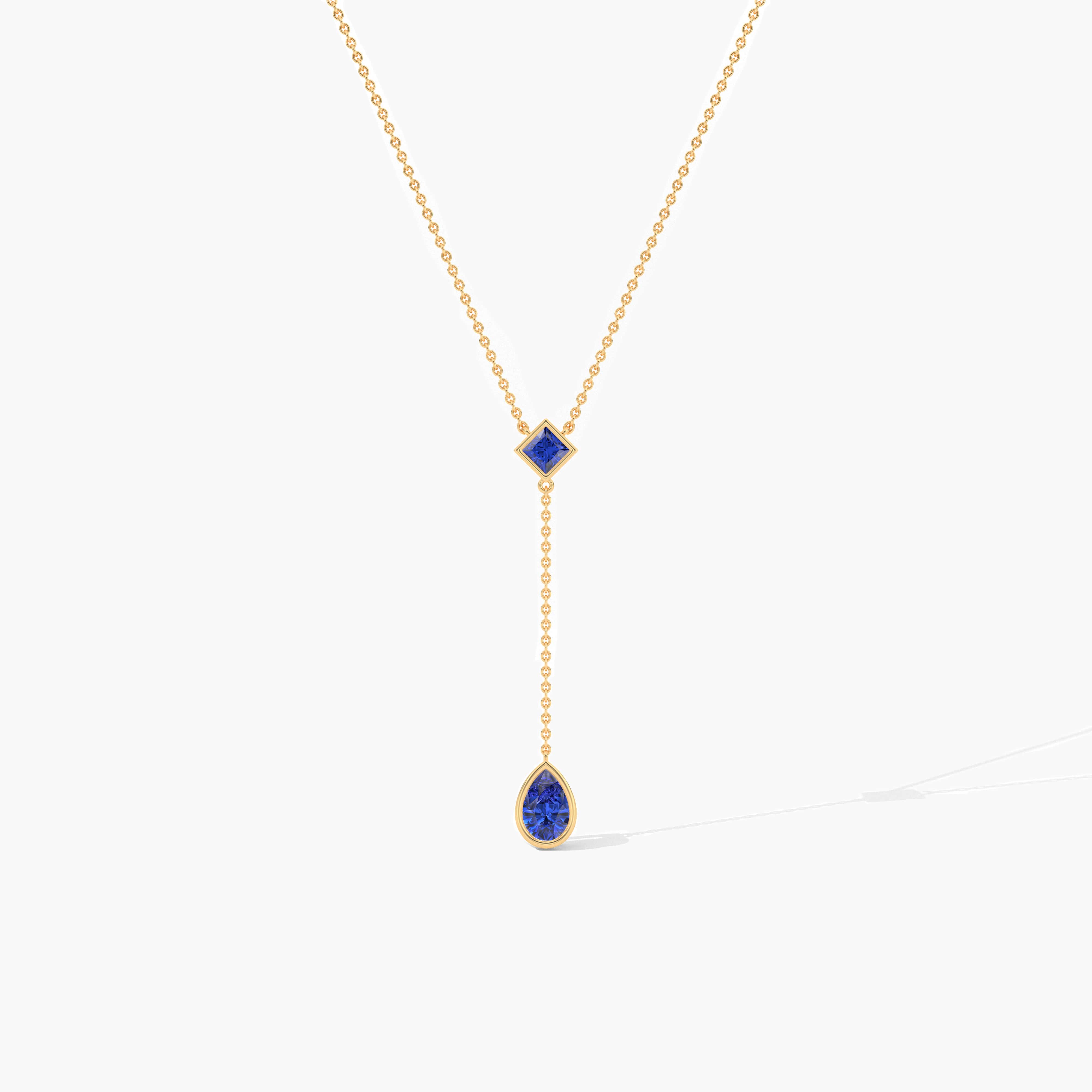 blue sapphire lariat necklace 