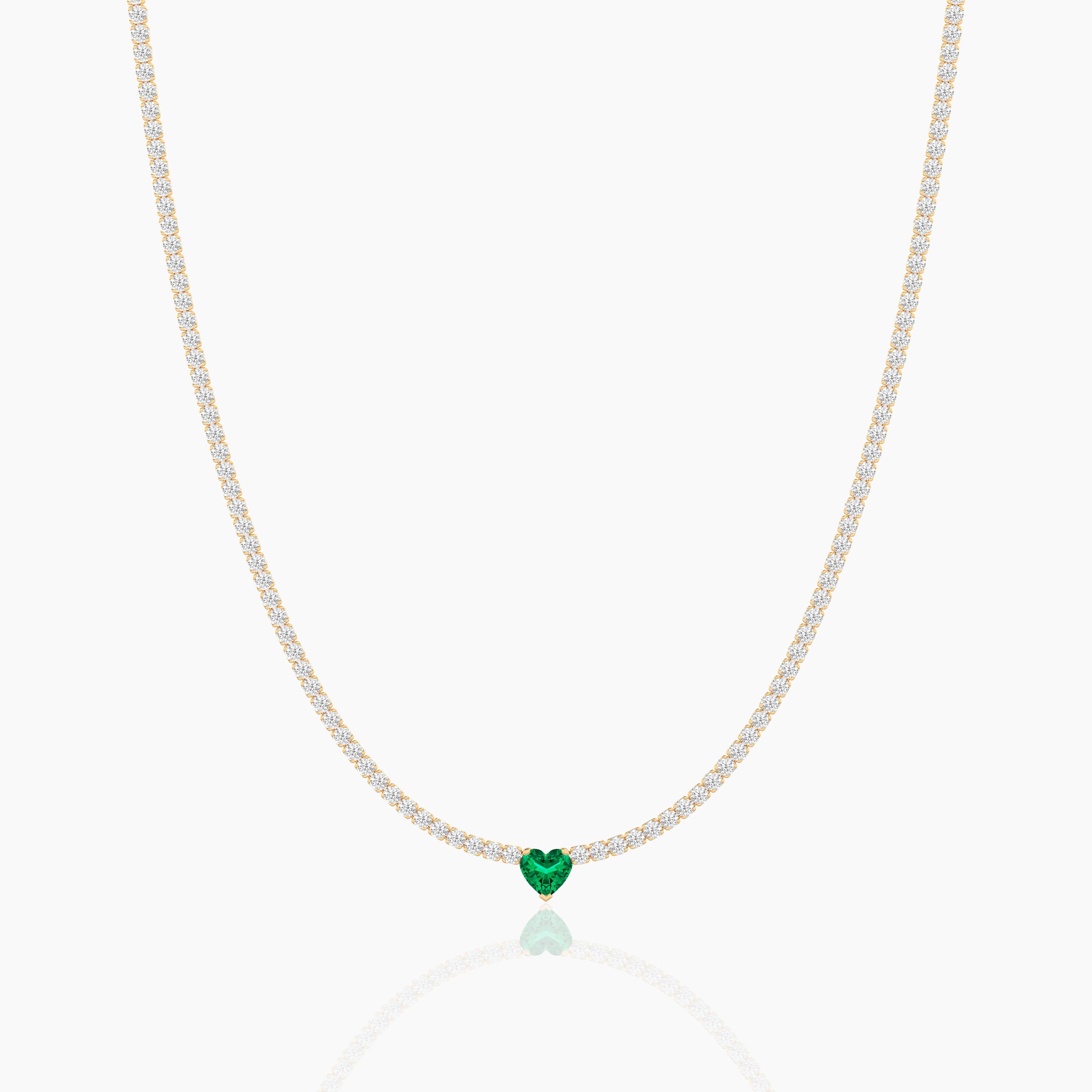 emerald cut tennis necklace