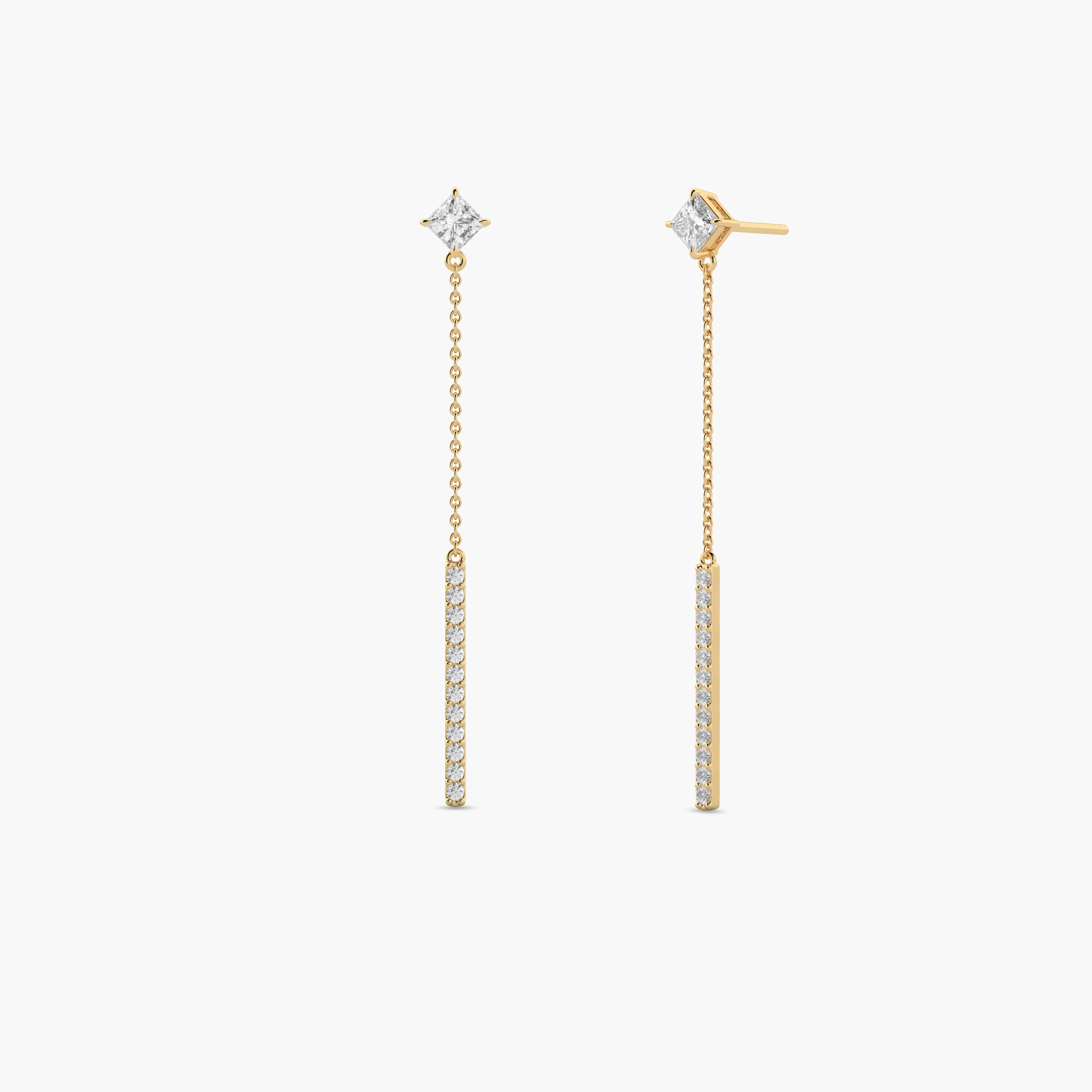 drop earrings with diamonds