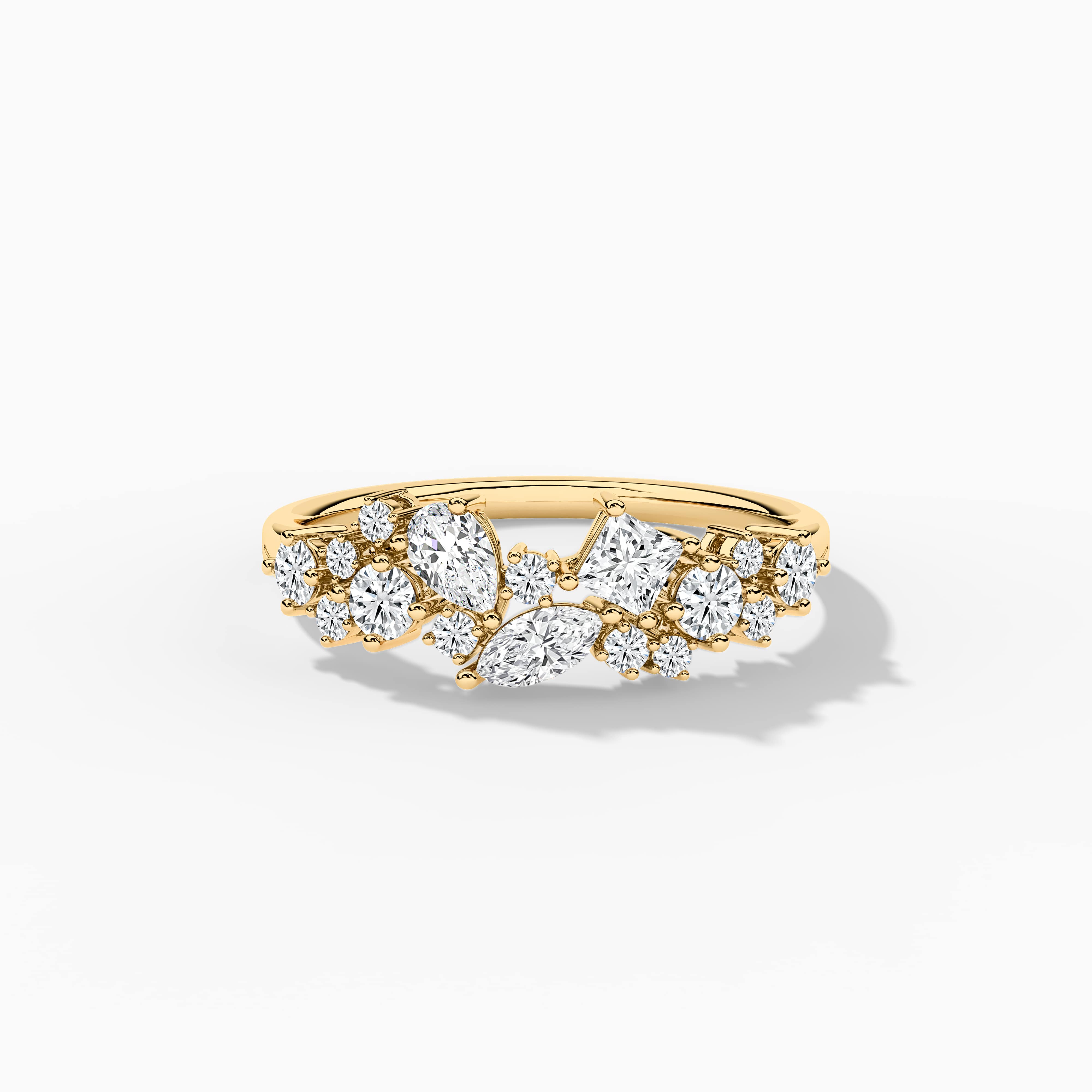 cluster diamond ring