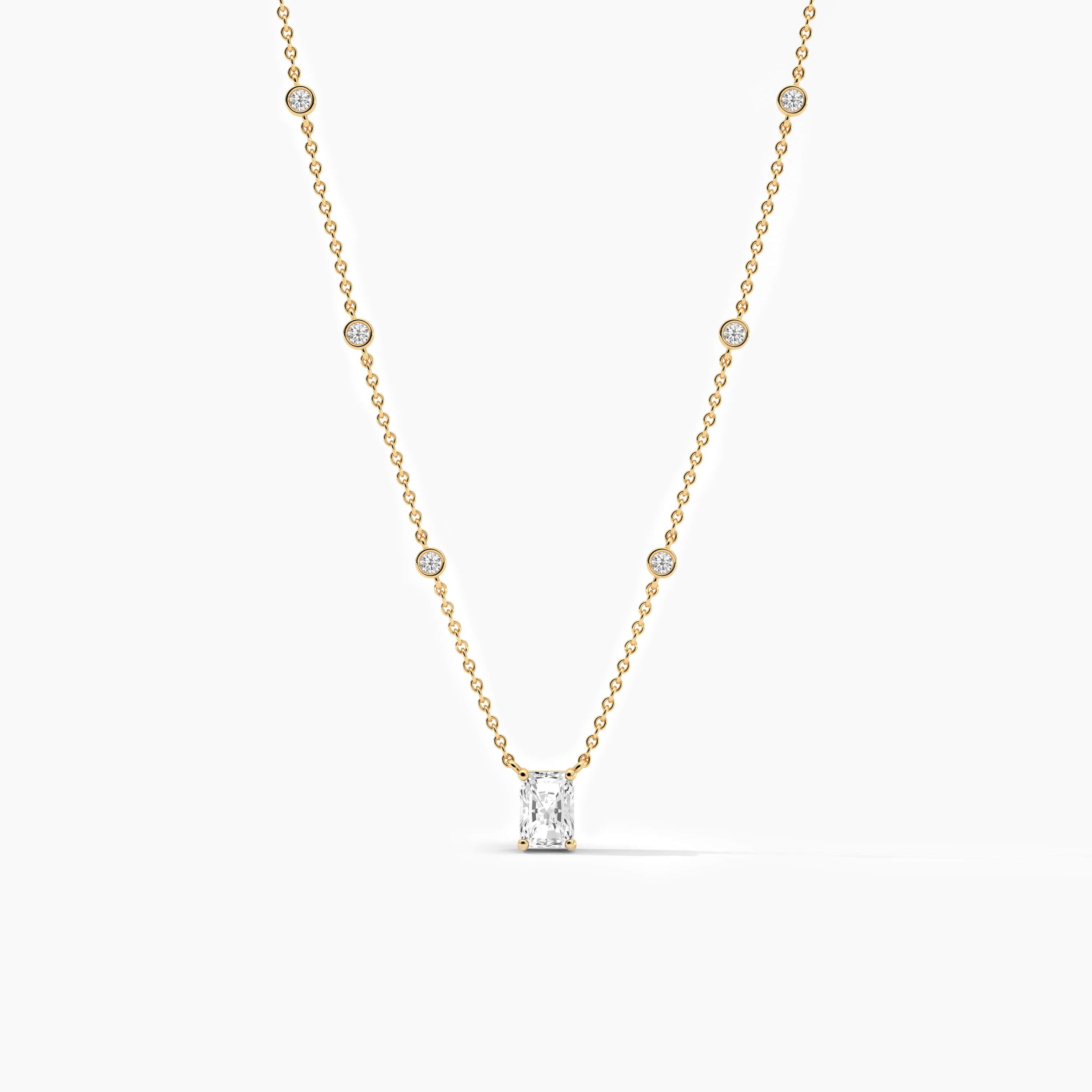 14K Gold Station Necklace