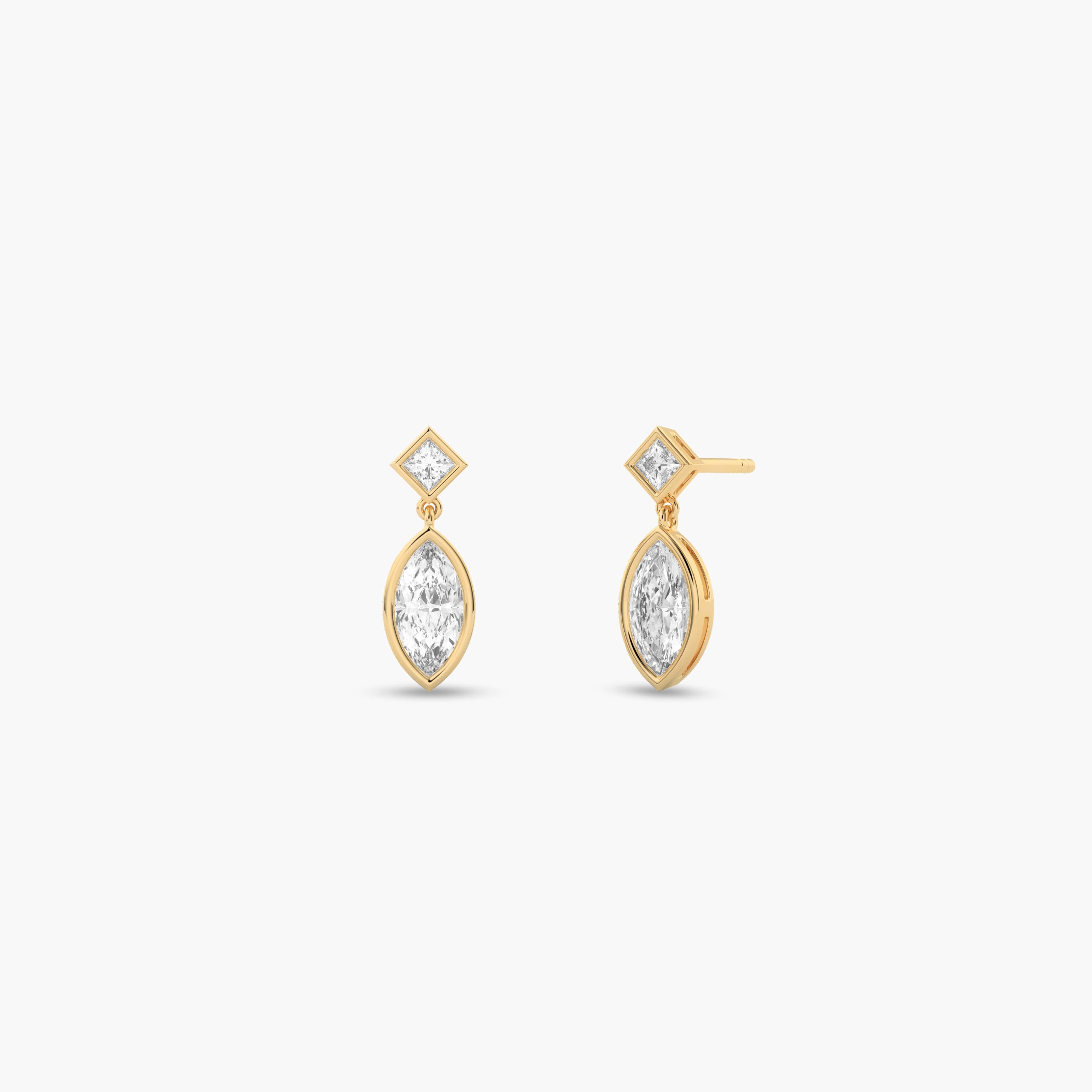 drop earrings with diamonds