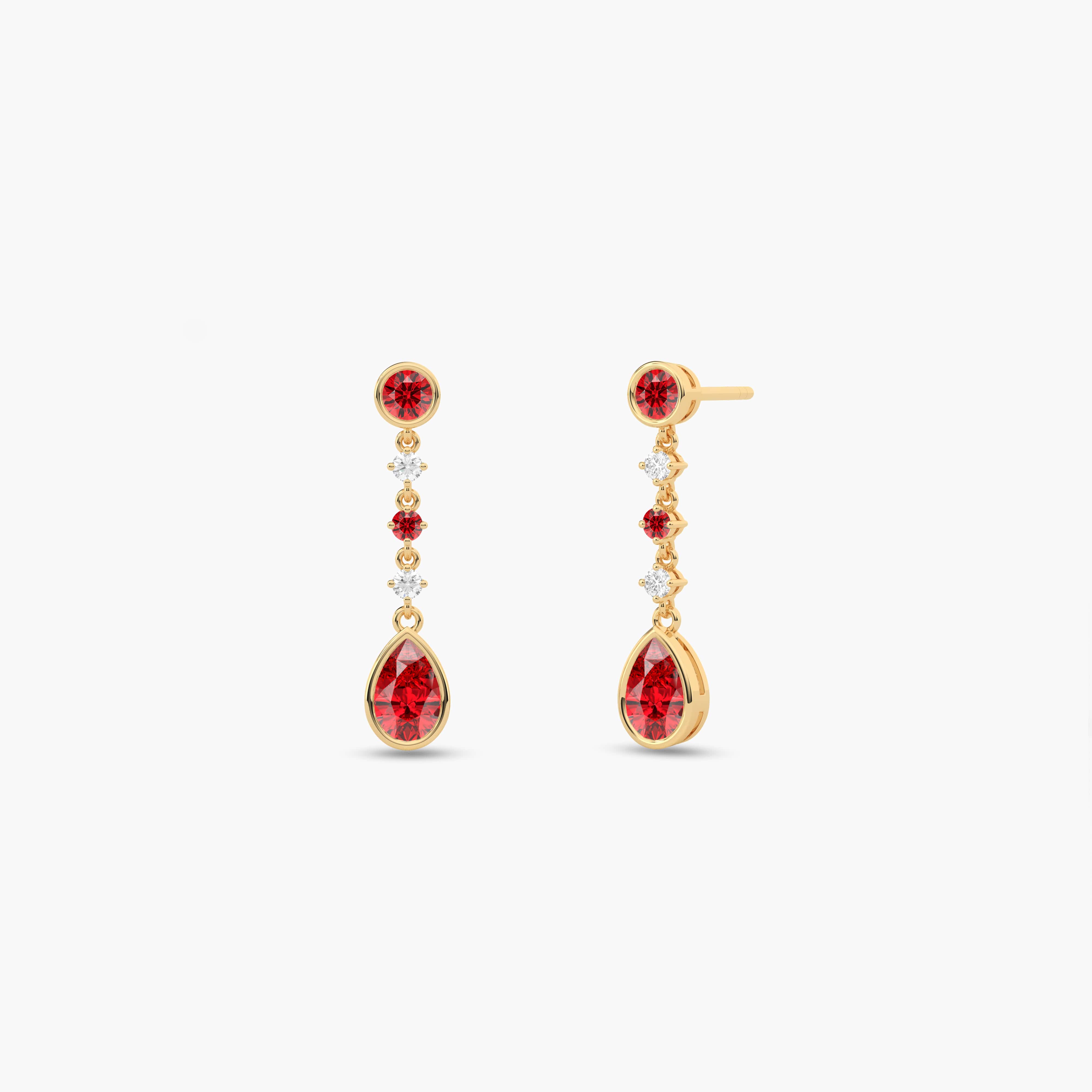 ruby gemstone earrings