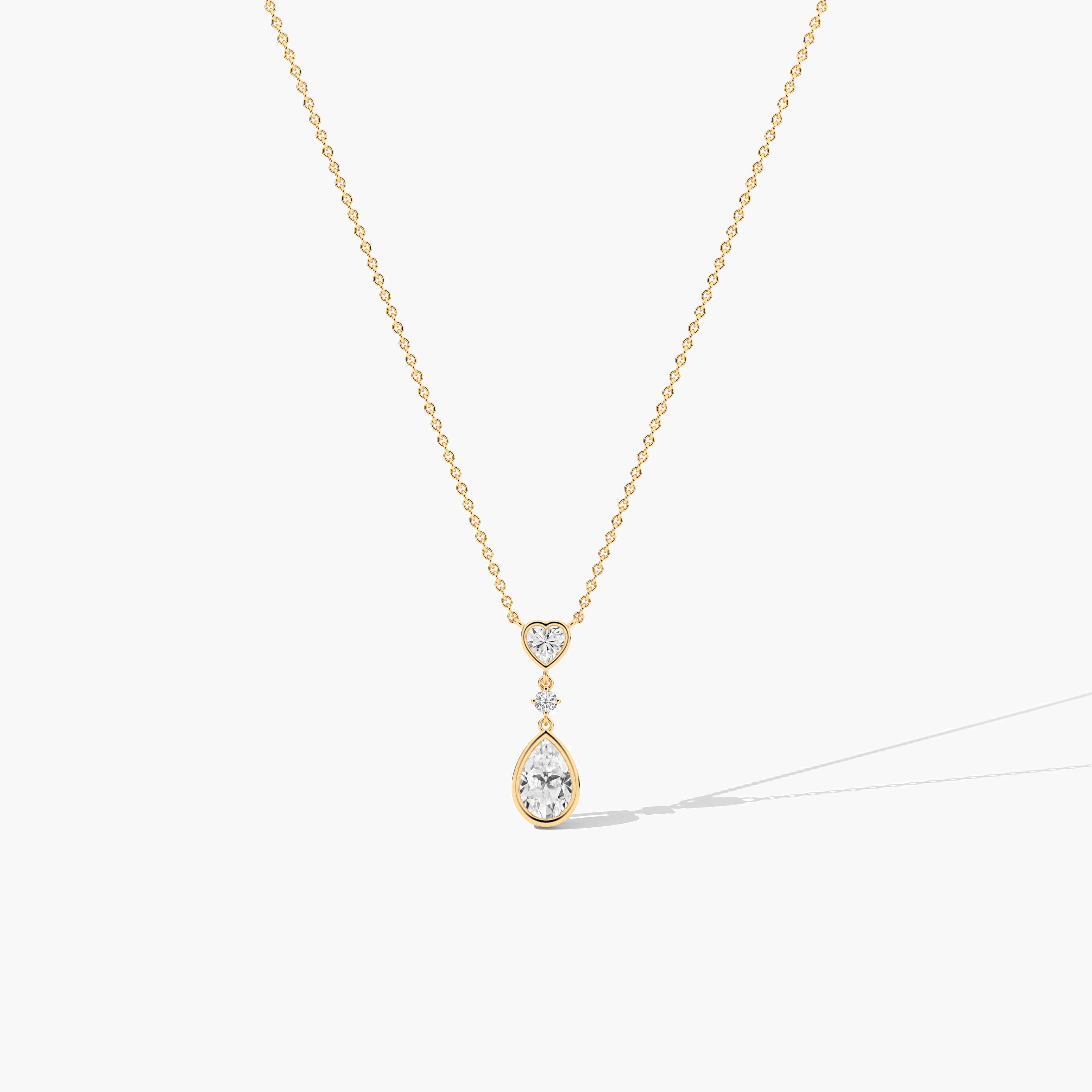 yellow gold drop necklace 