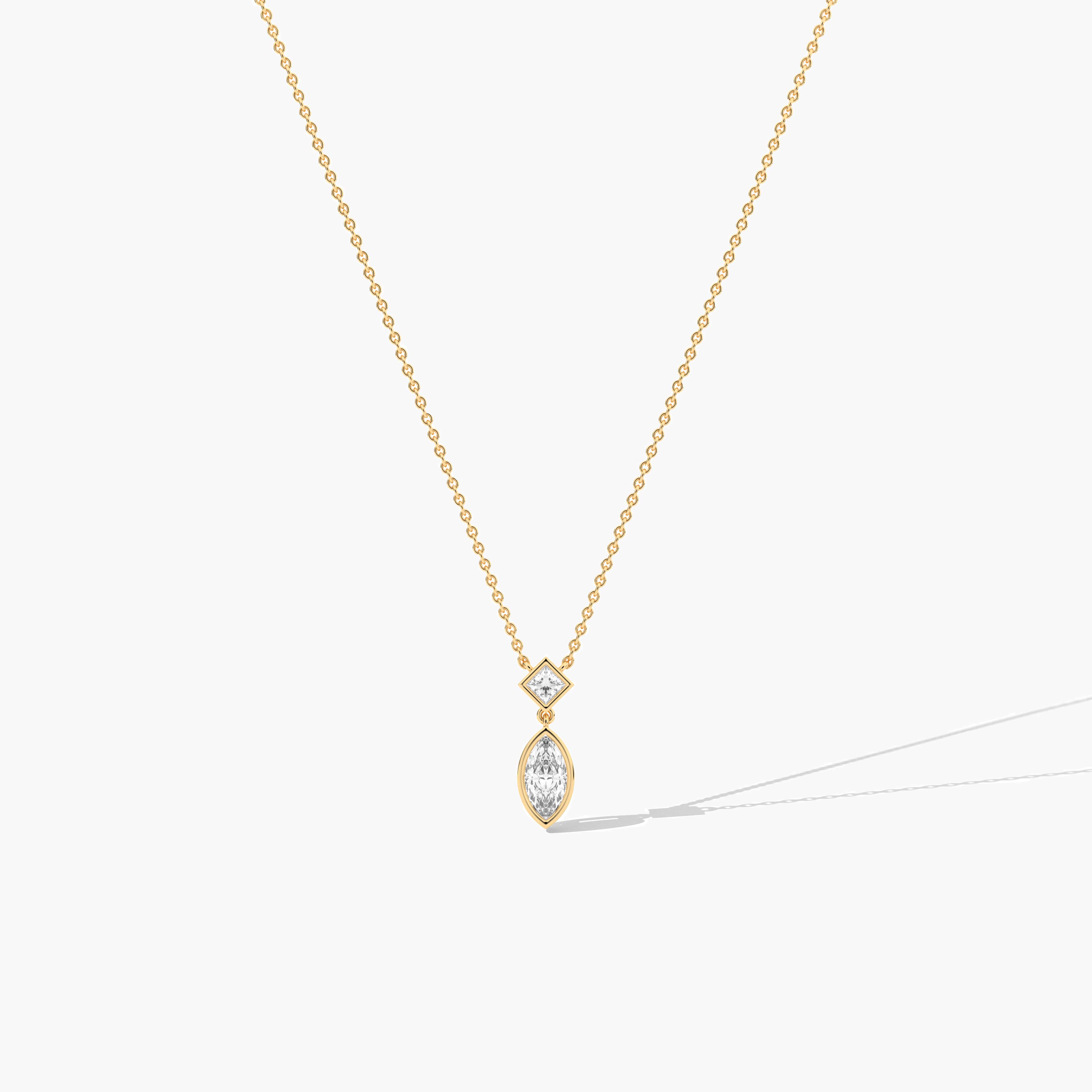 yellow gold diamond necklace 