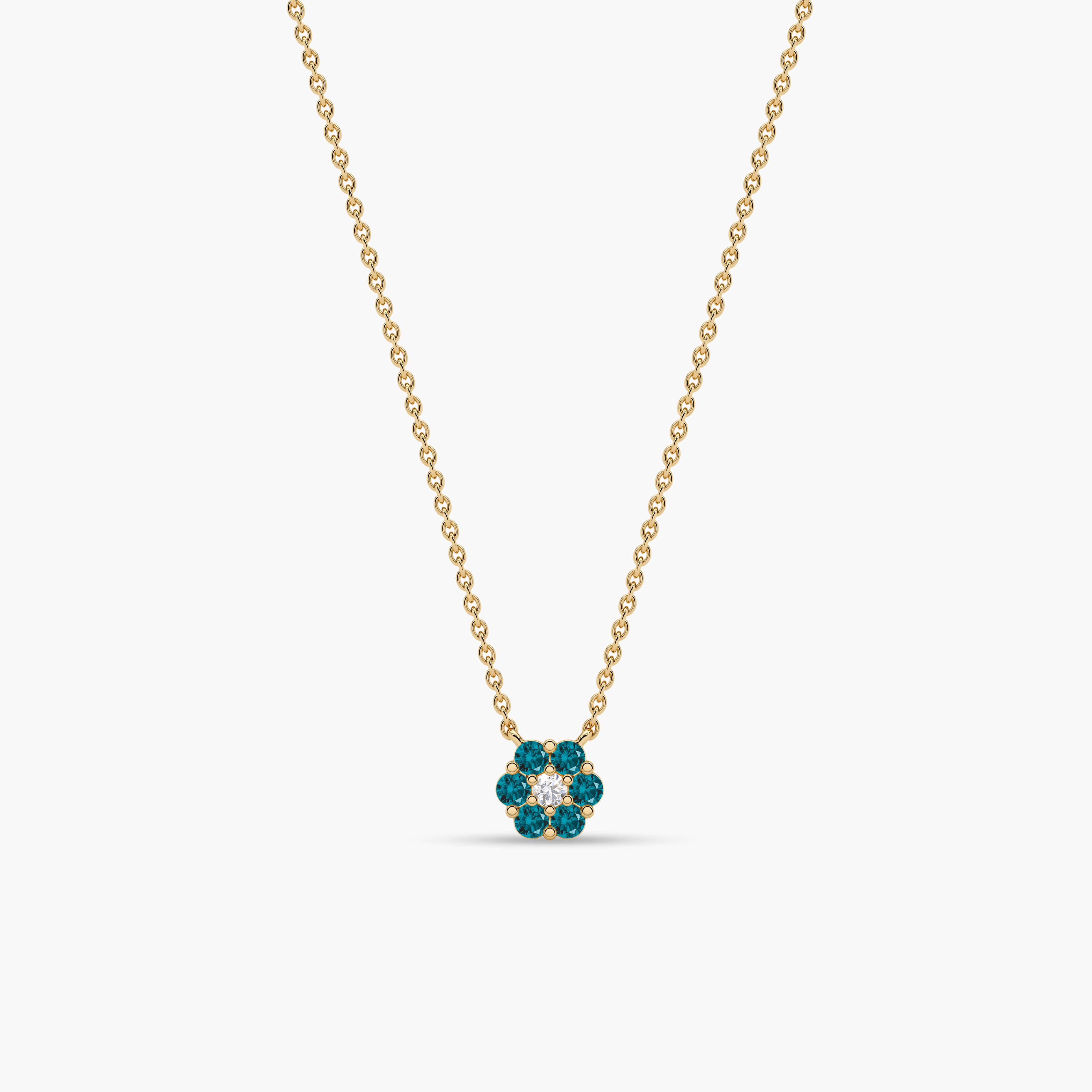 diamond cluster pendant necklace