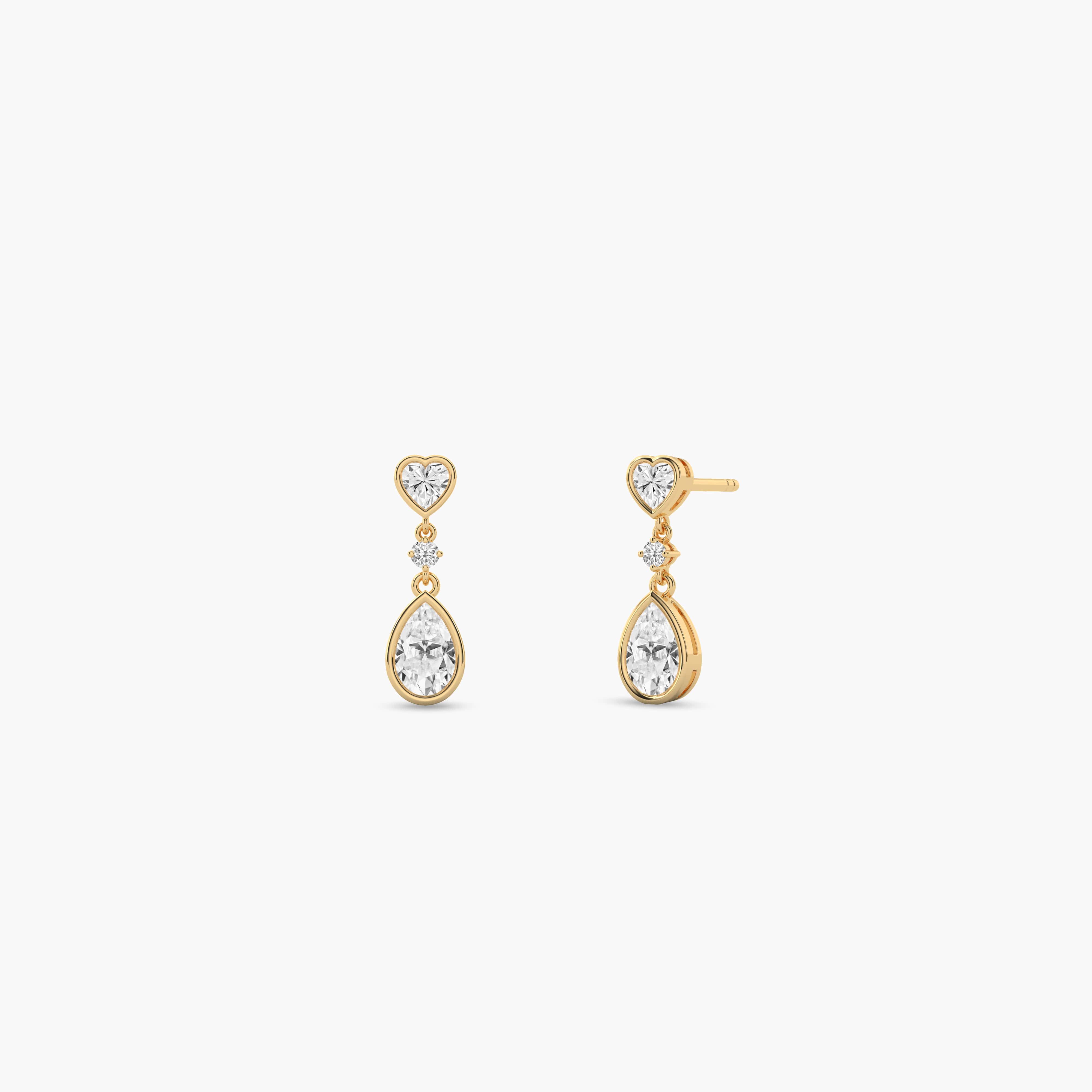 diamond drop earings