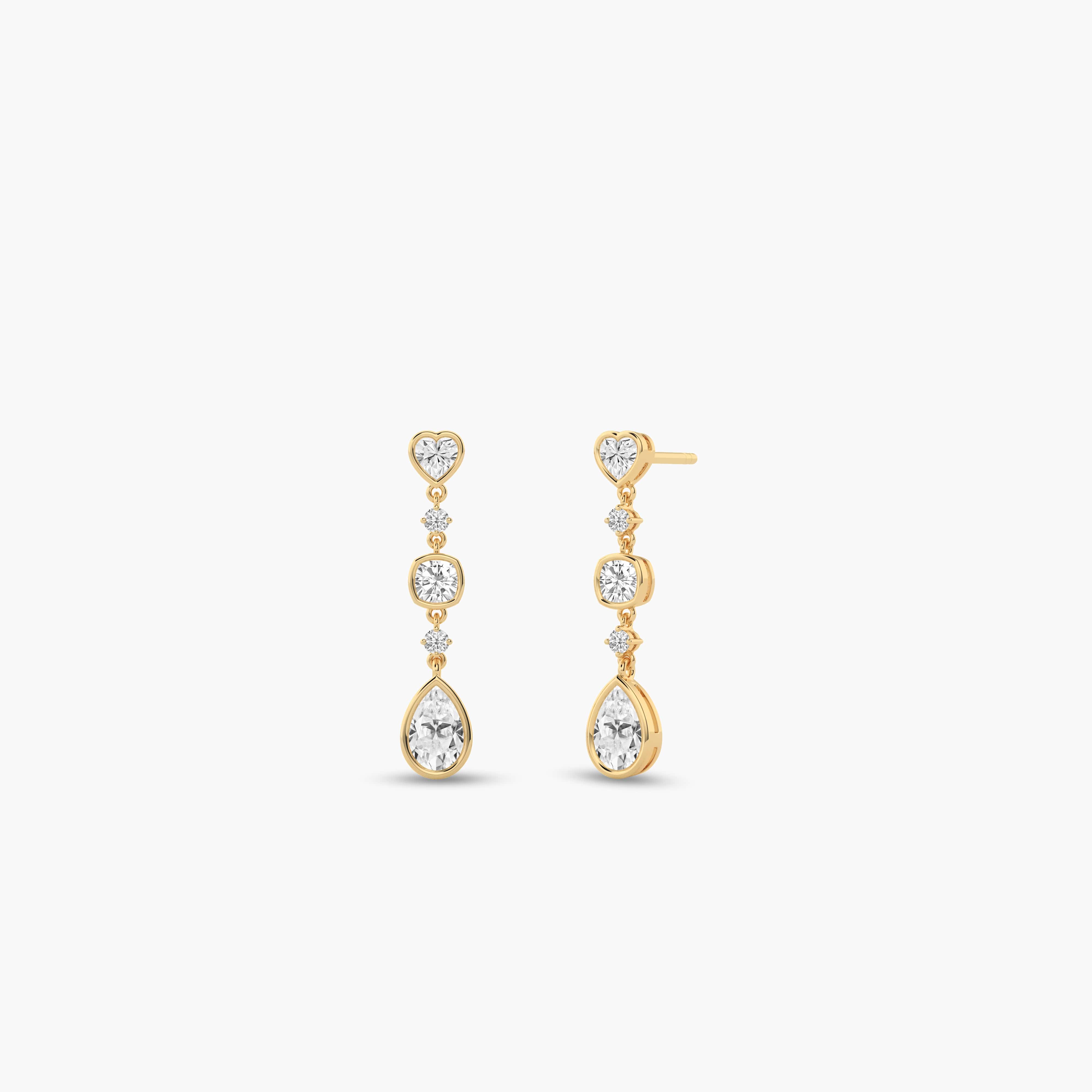 diamond drop earings