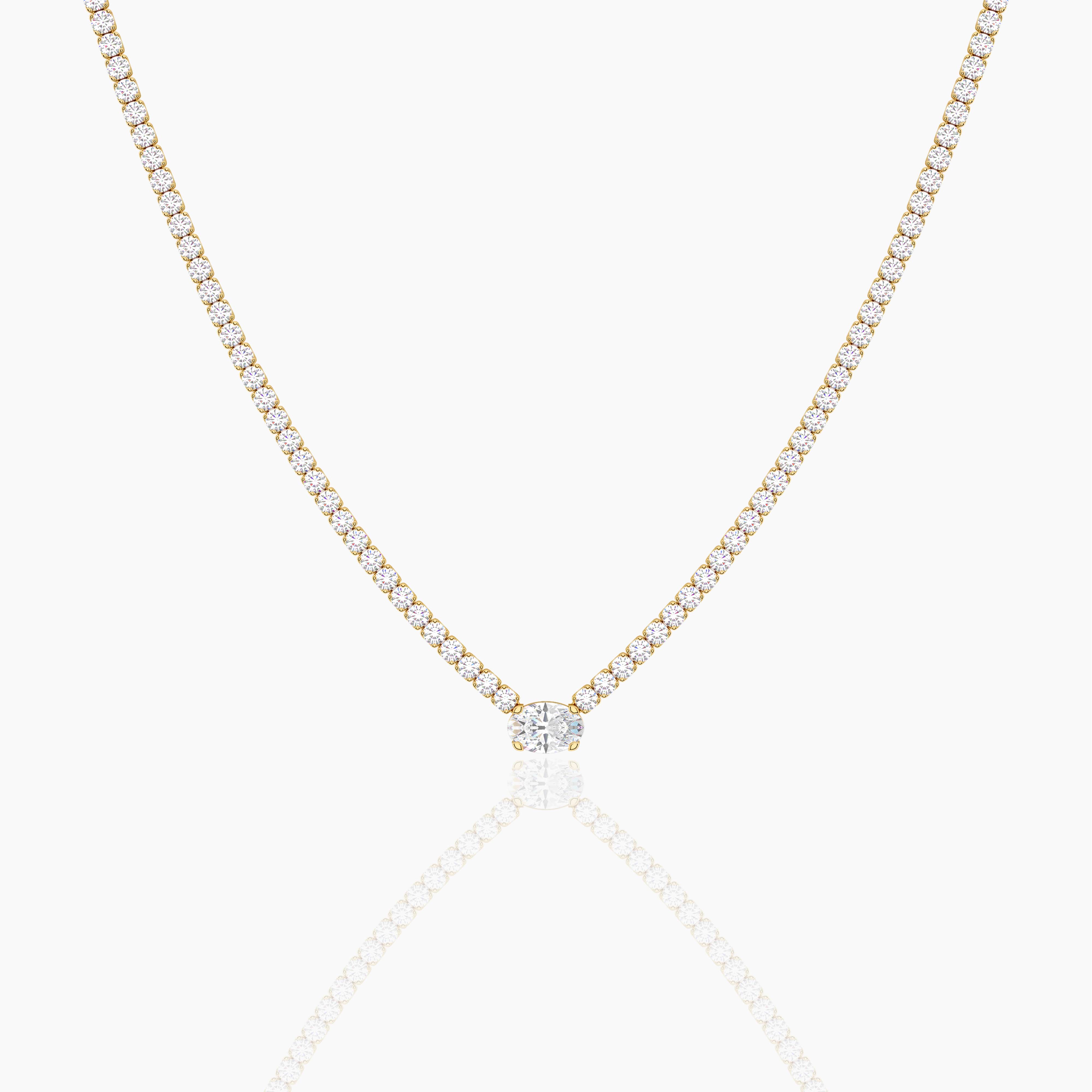 womens diamond tennis necklace