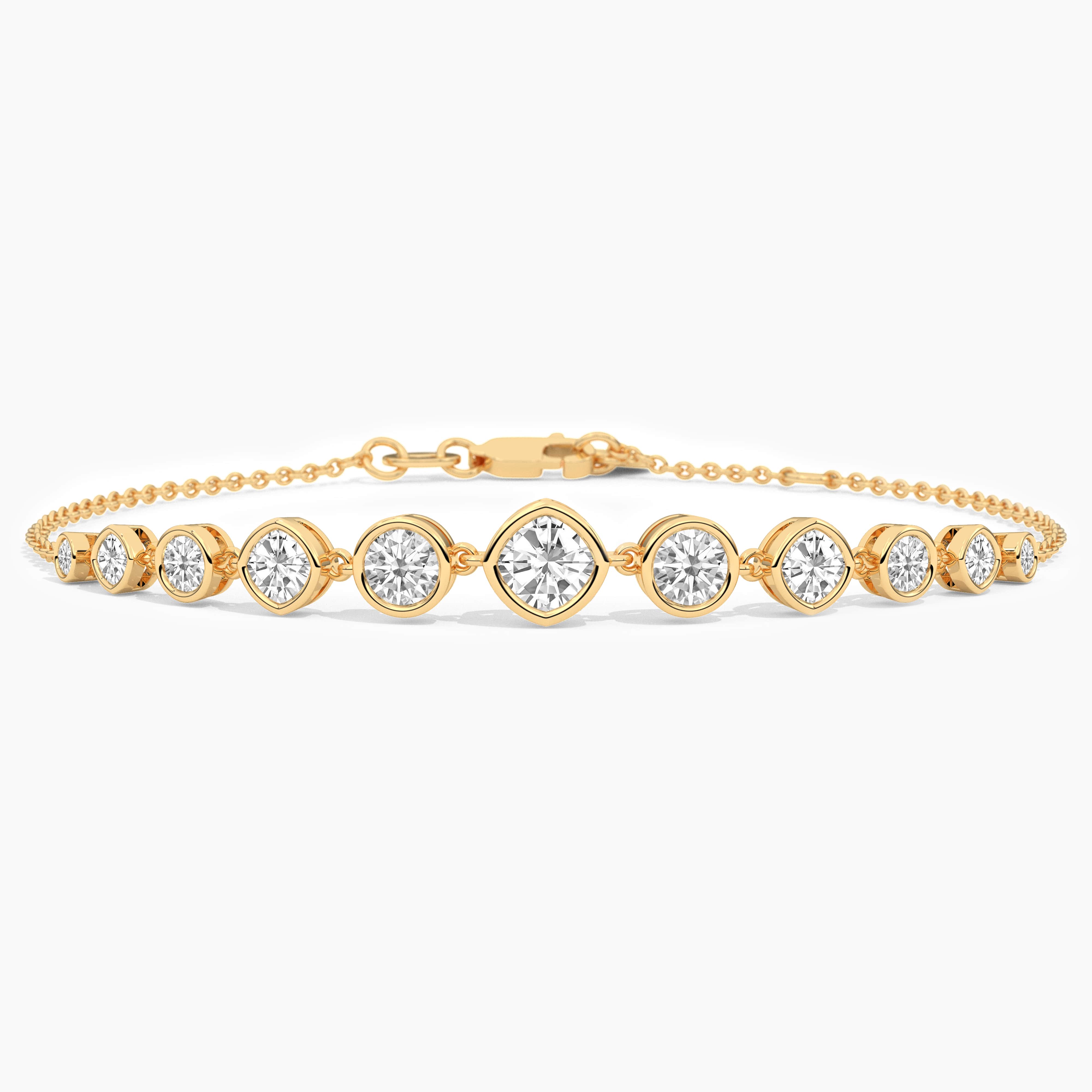 diamond bezel tennis bracelet