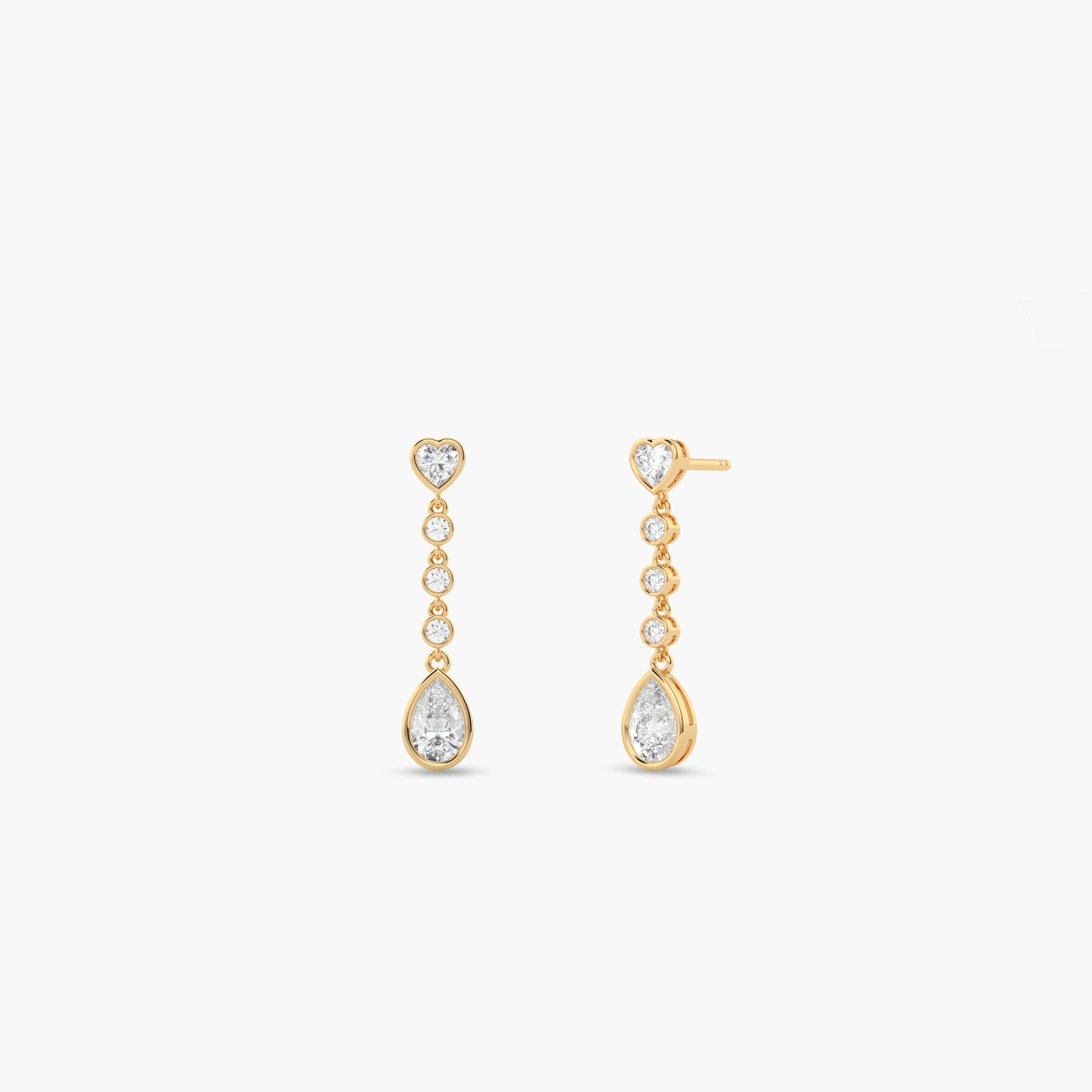 drop diamond earring