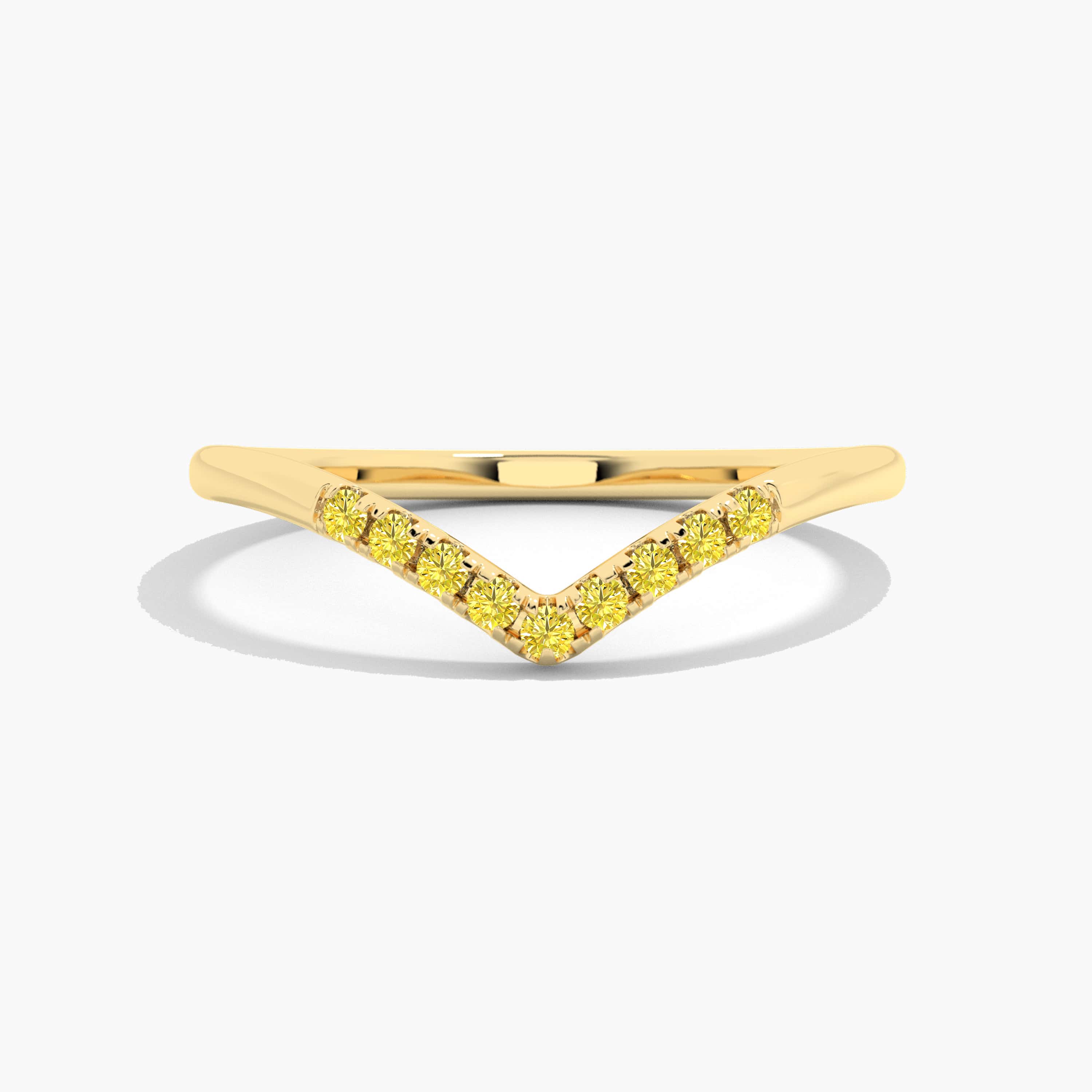 curved wedding band