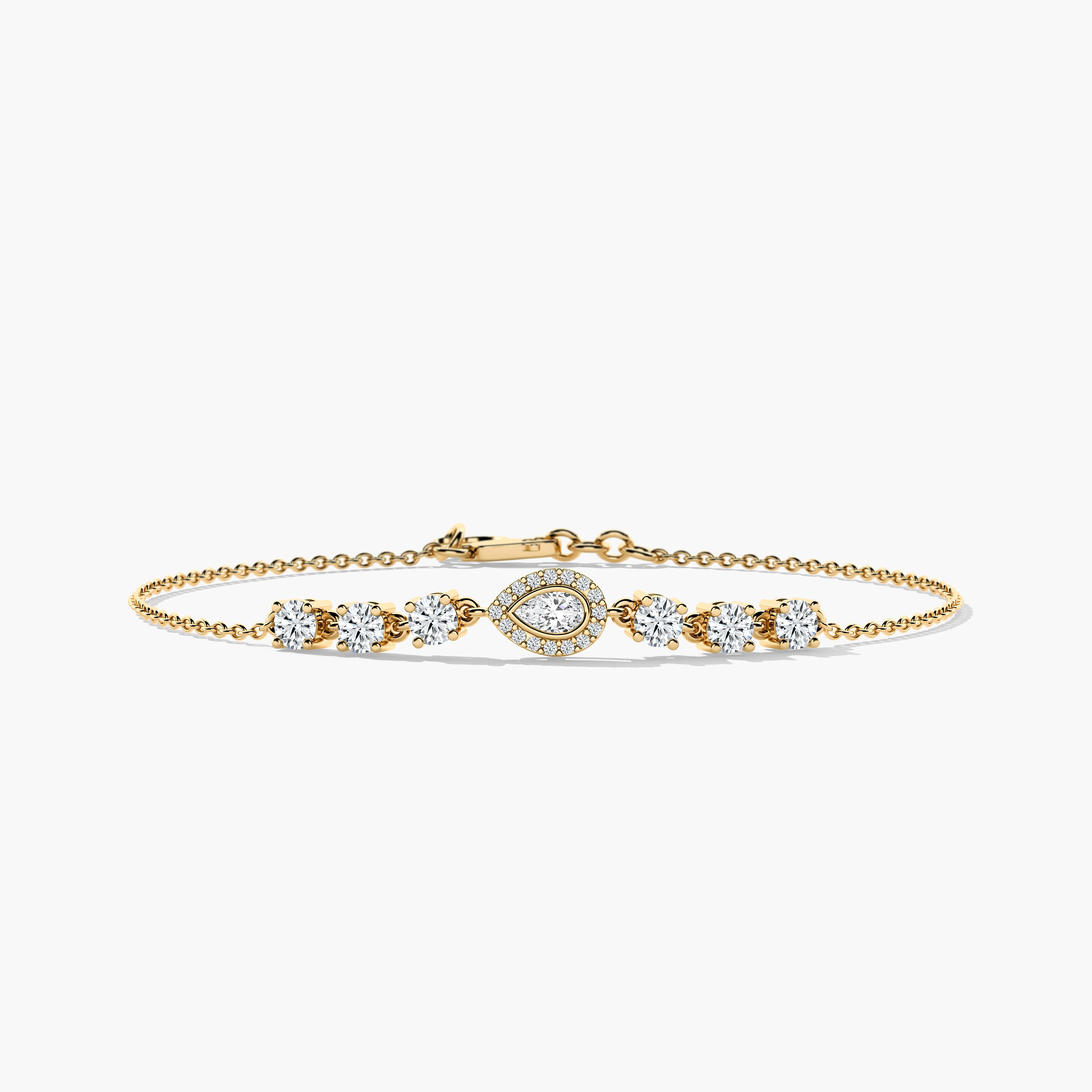 pear diamond tennis bracelet