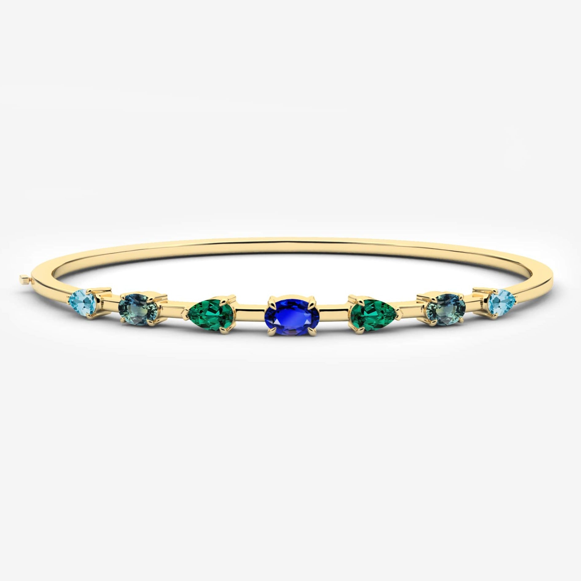 bracelets with gemstones in yellow gold