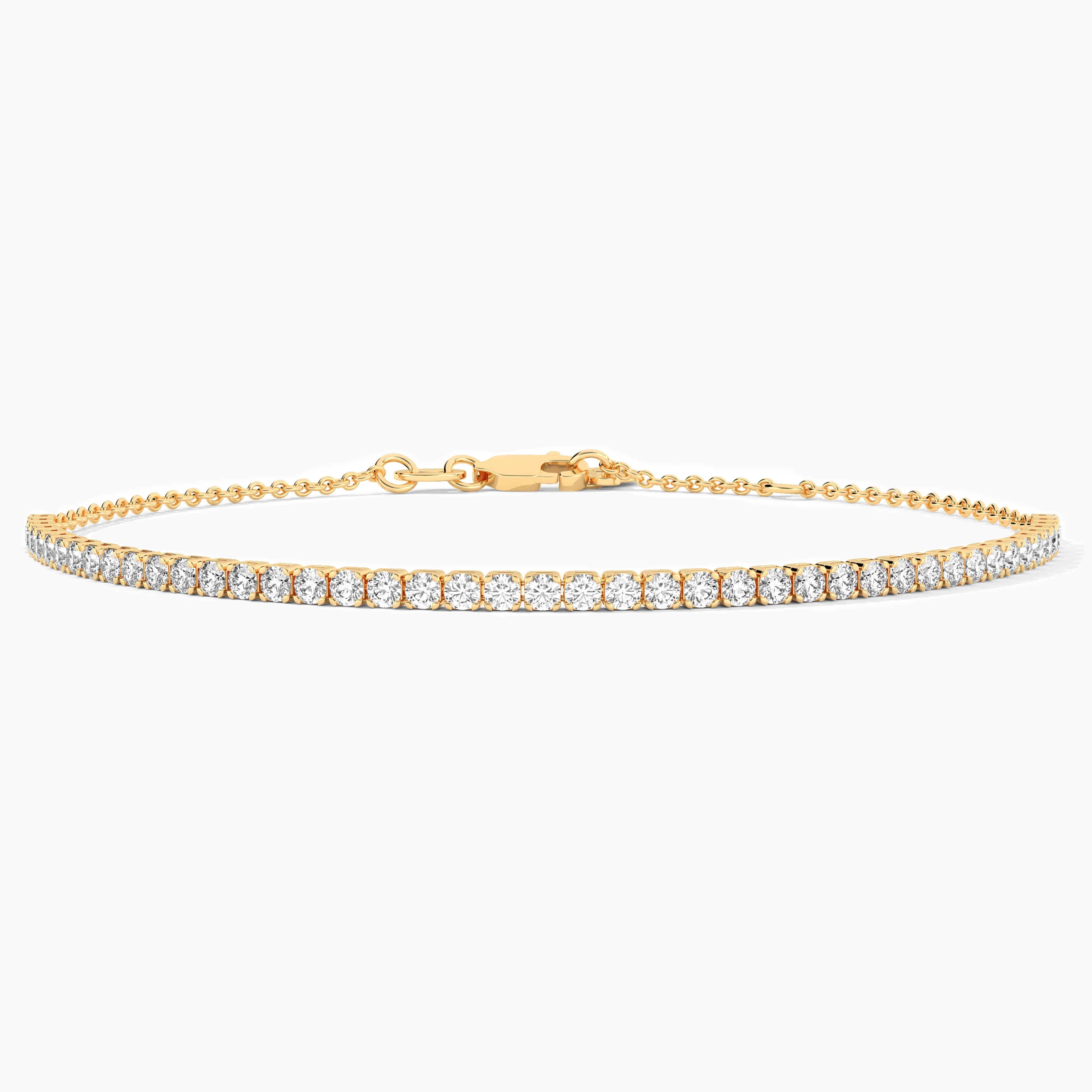 yellow gold haIf tennis bracelet 