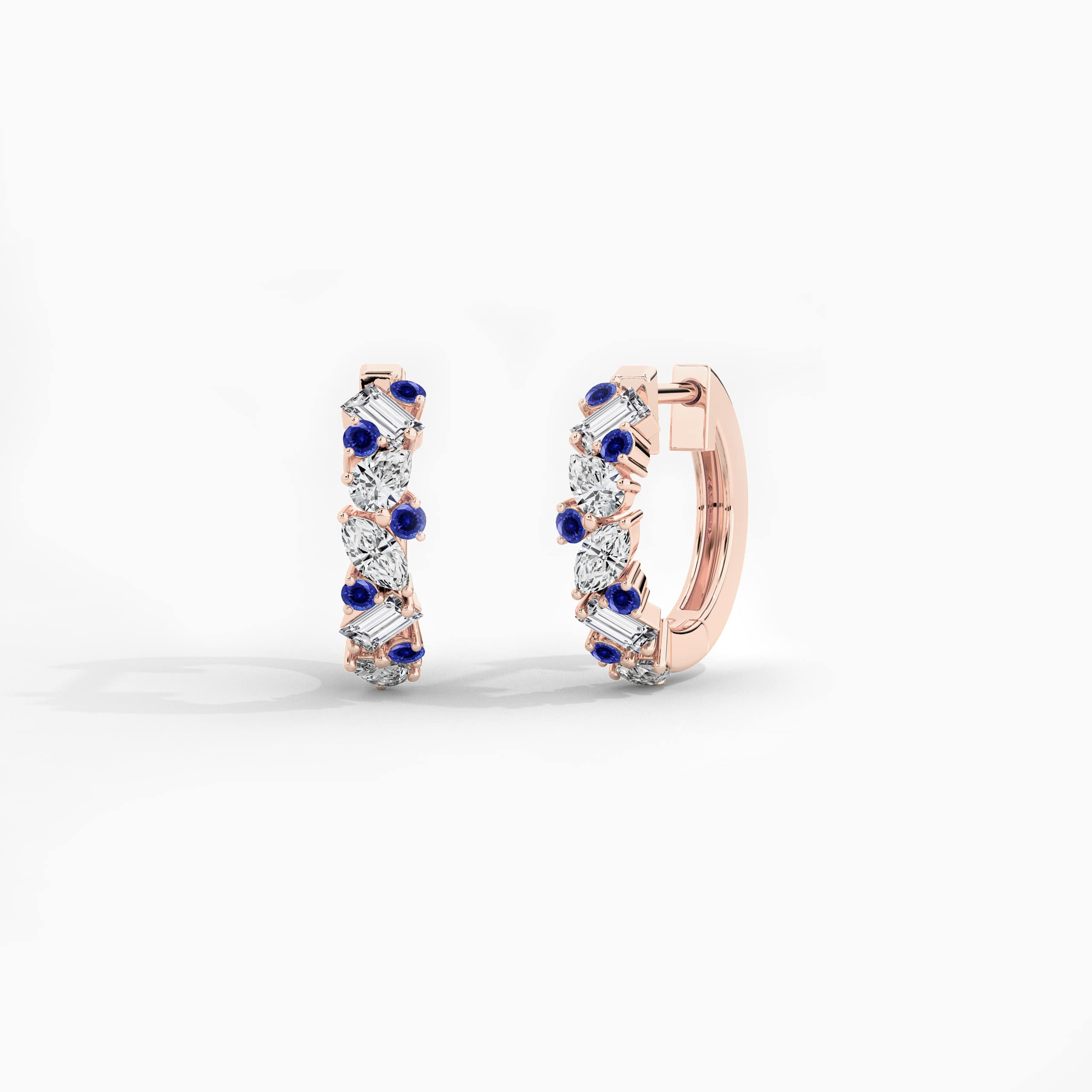 earrings sapphire hoop