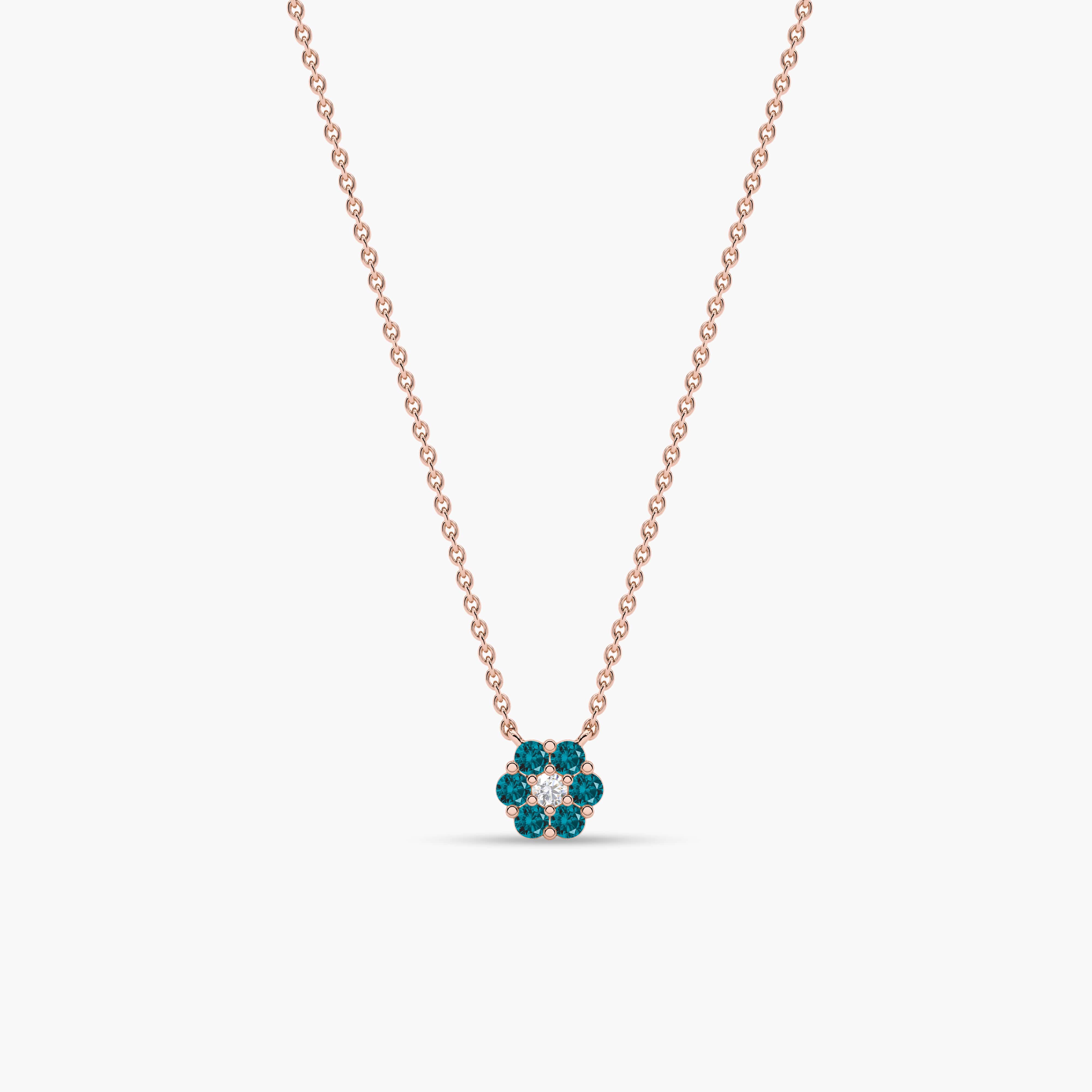 cluster diamond pendant necklace