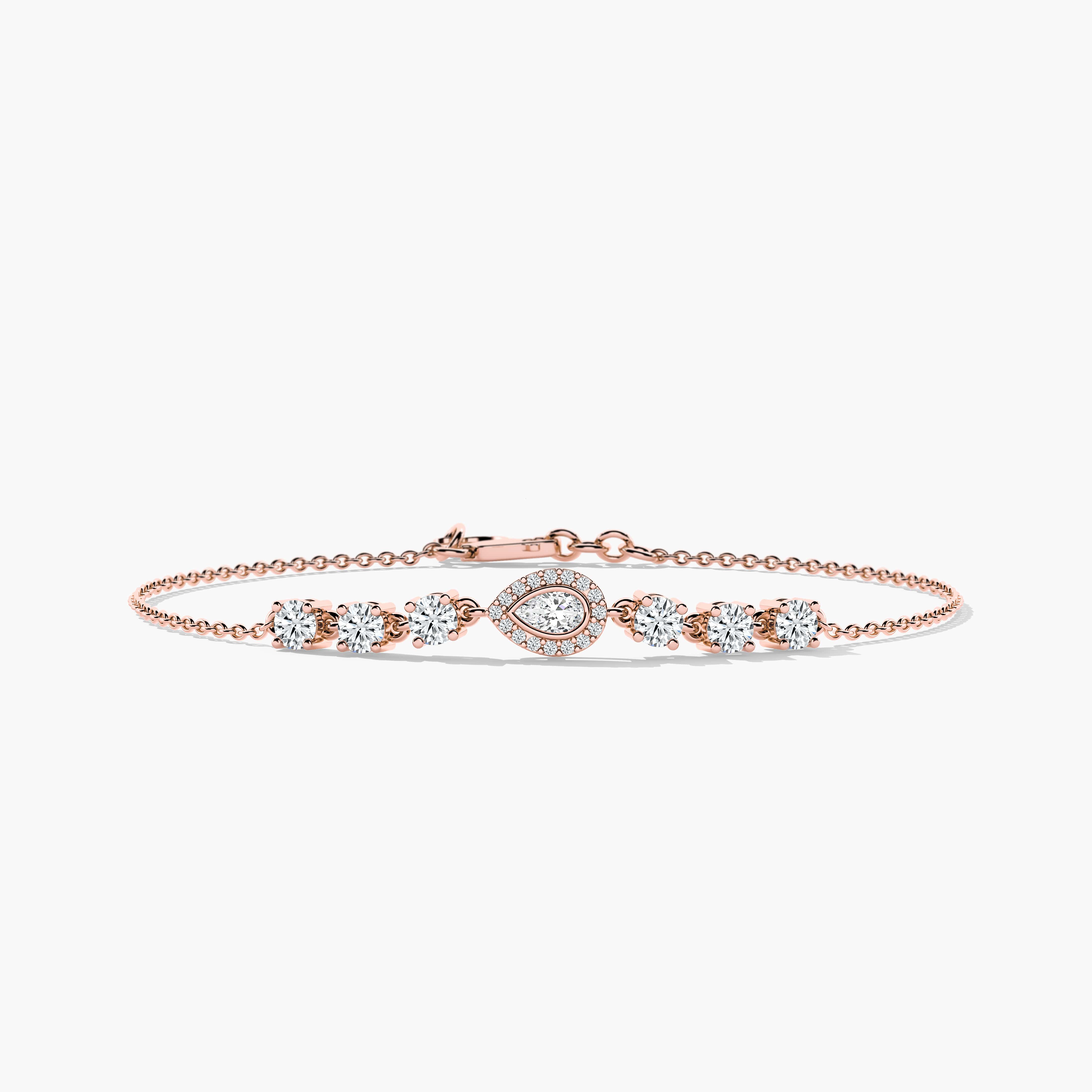 pear shaped diamond bracelet