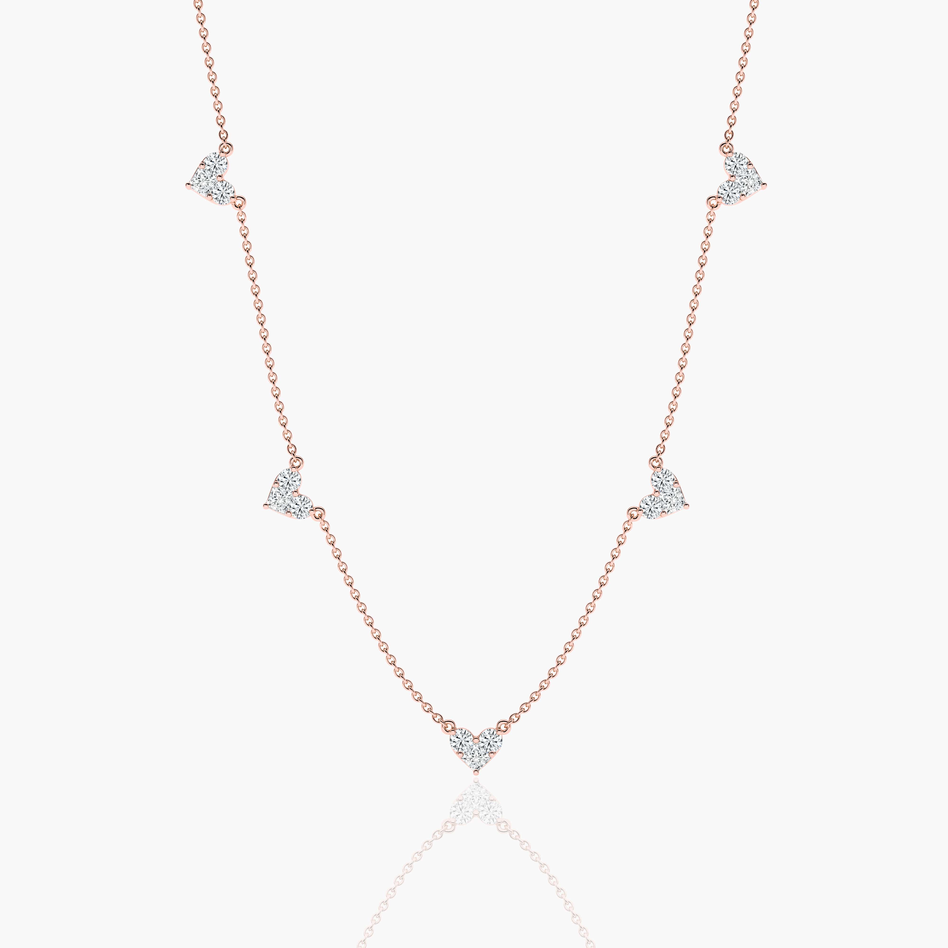 floating diamond station necklace​