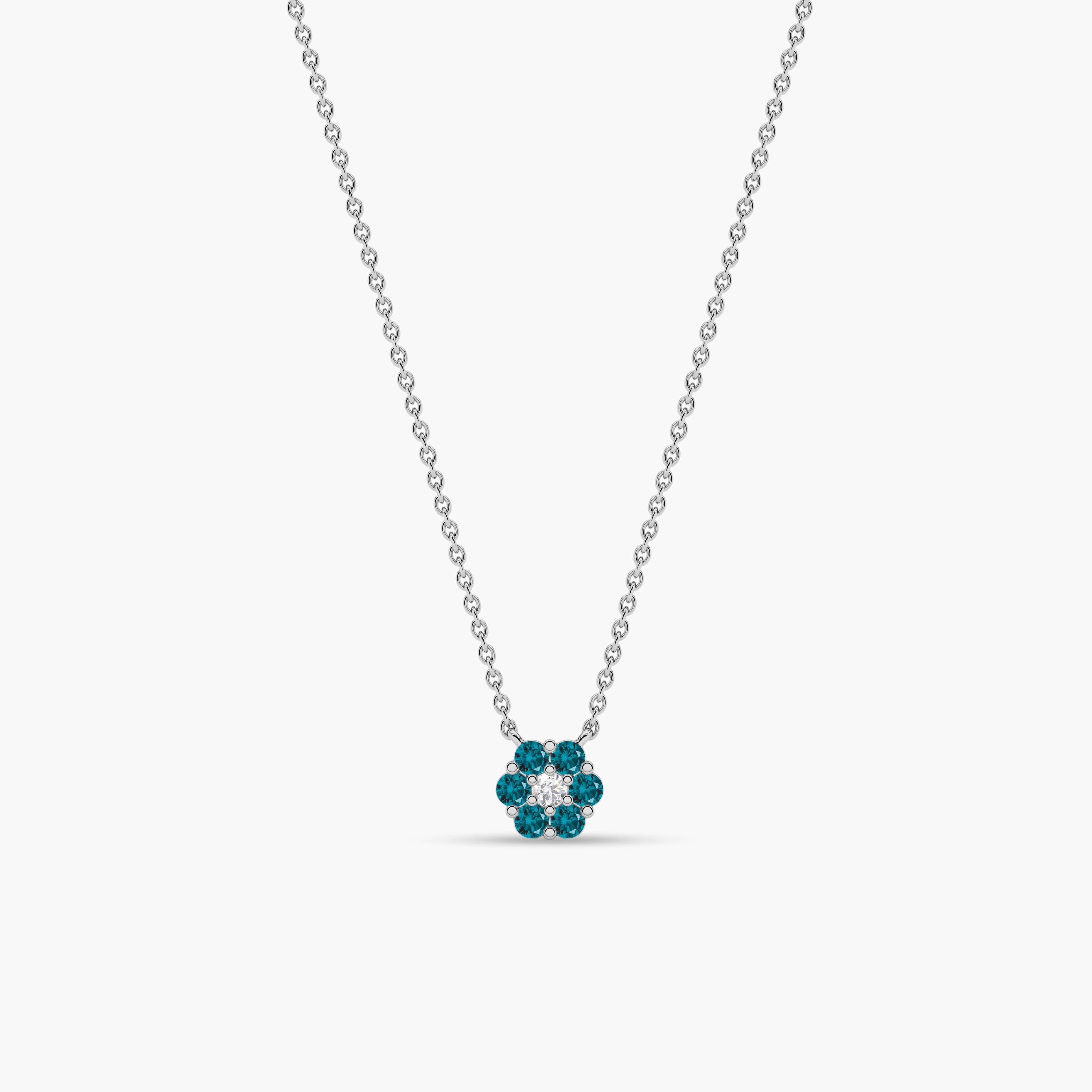 diamond cluster necklace​