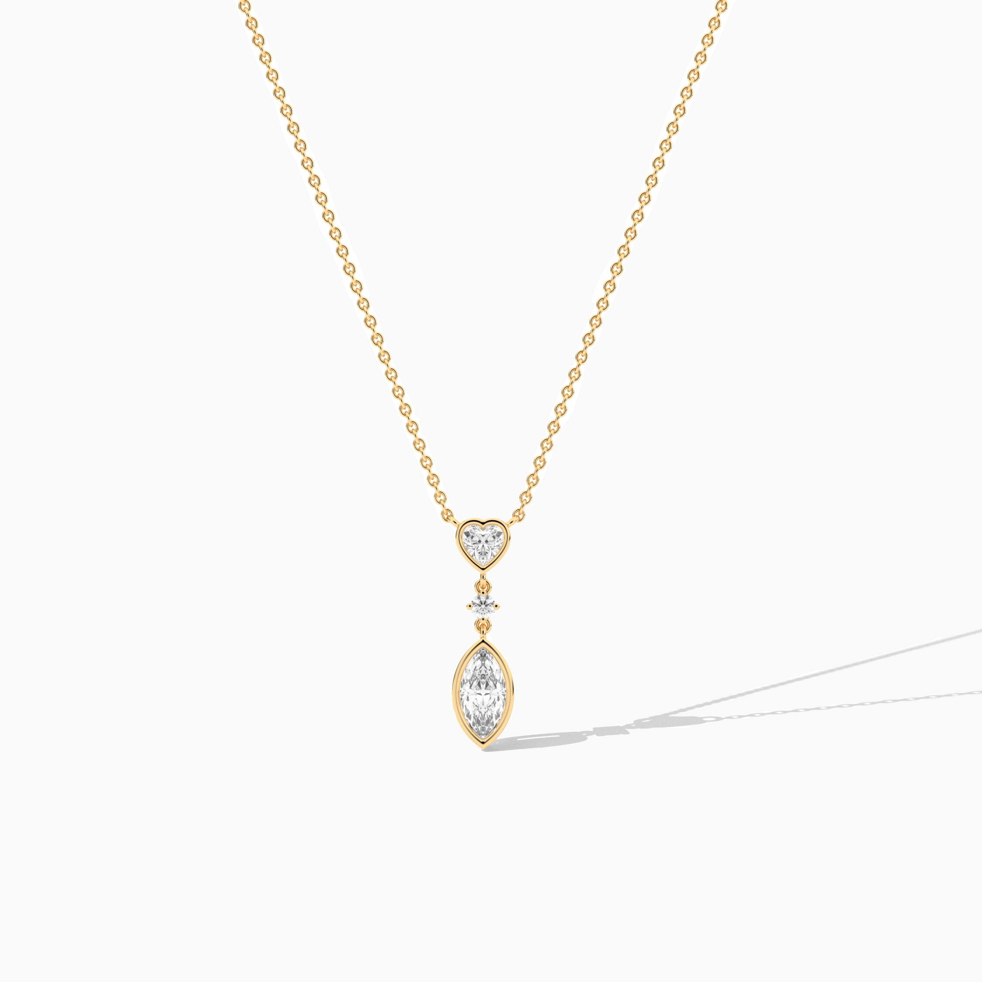 yellow gold diamond necklace 