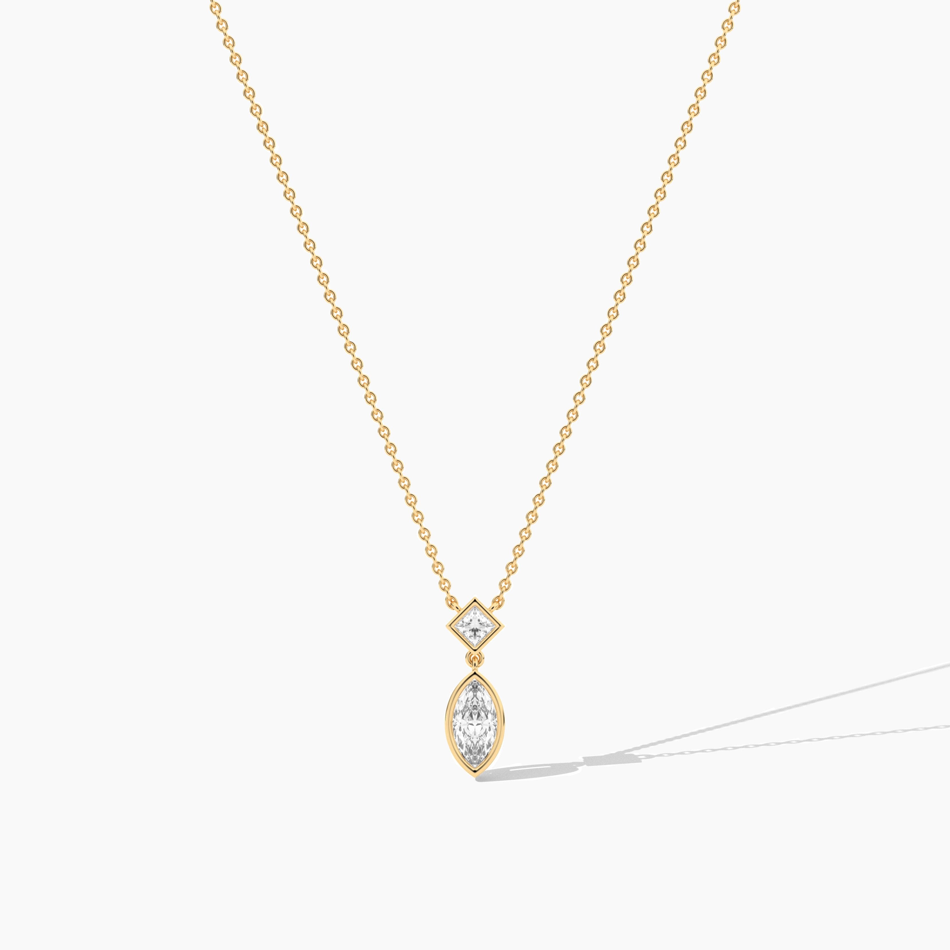 yellow gold diamond necklace 