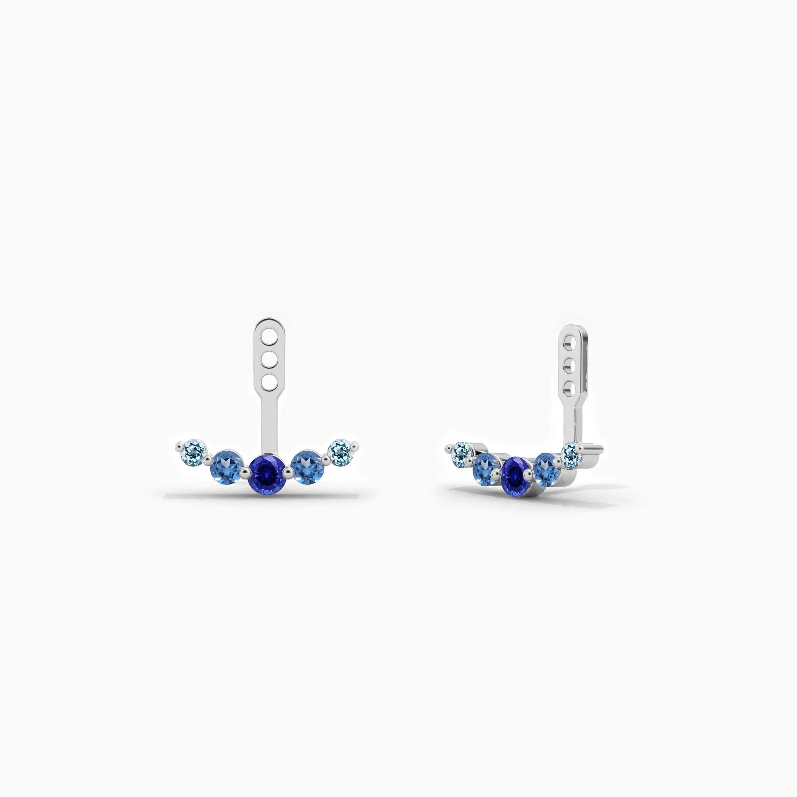 white gold and diamond stud earrings